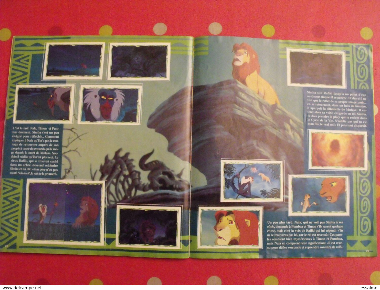 album d'images collées Panini. Le roi Lion. complet (232 images). 1994