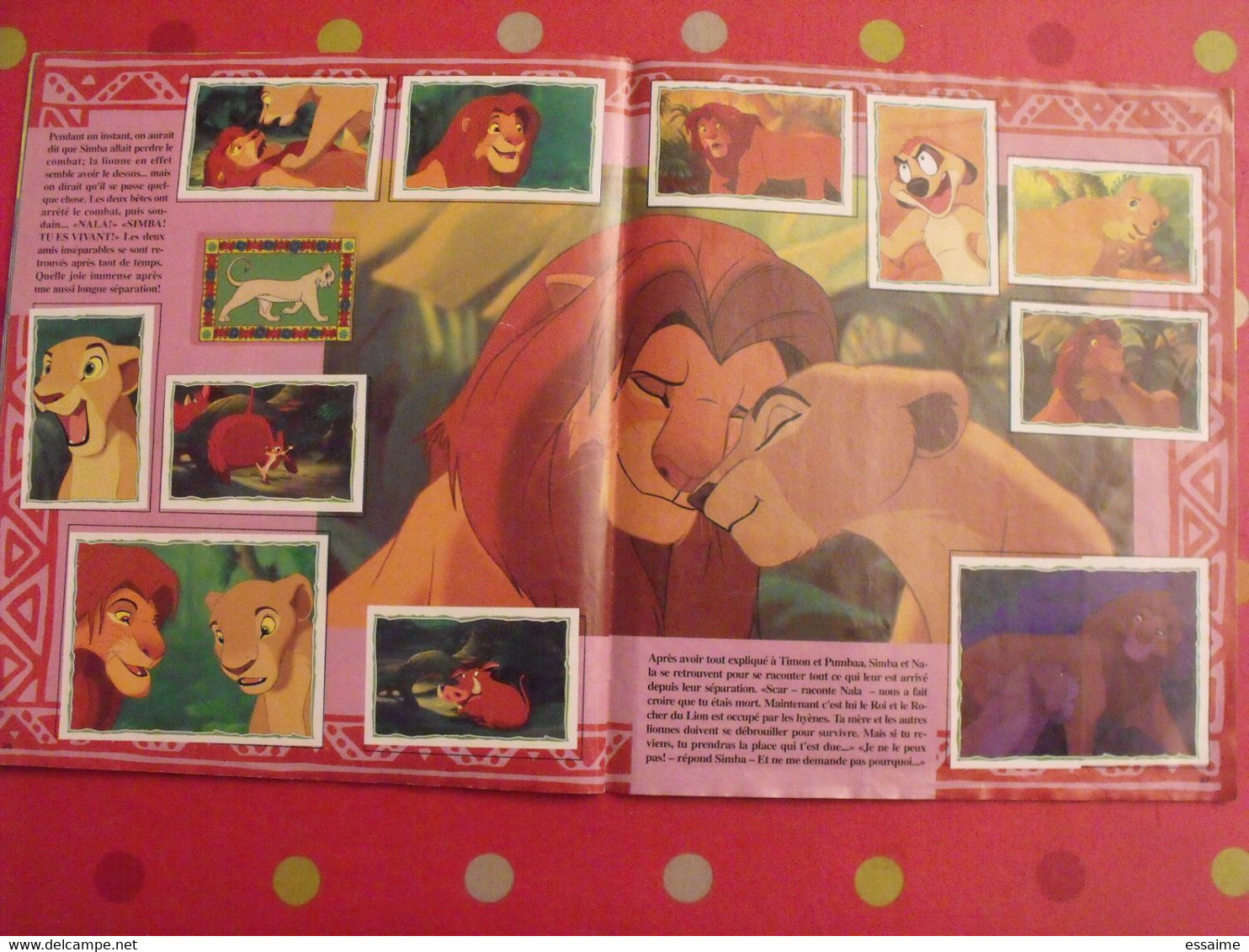 album d'images collées Panini. Le roi Lion. complet (232 images). 1994