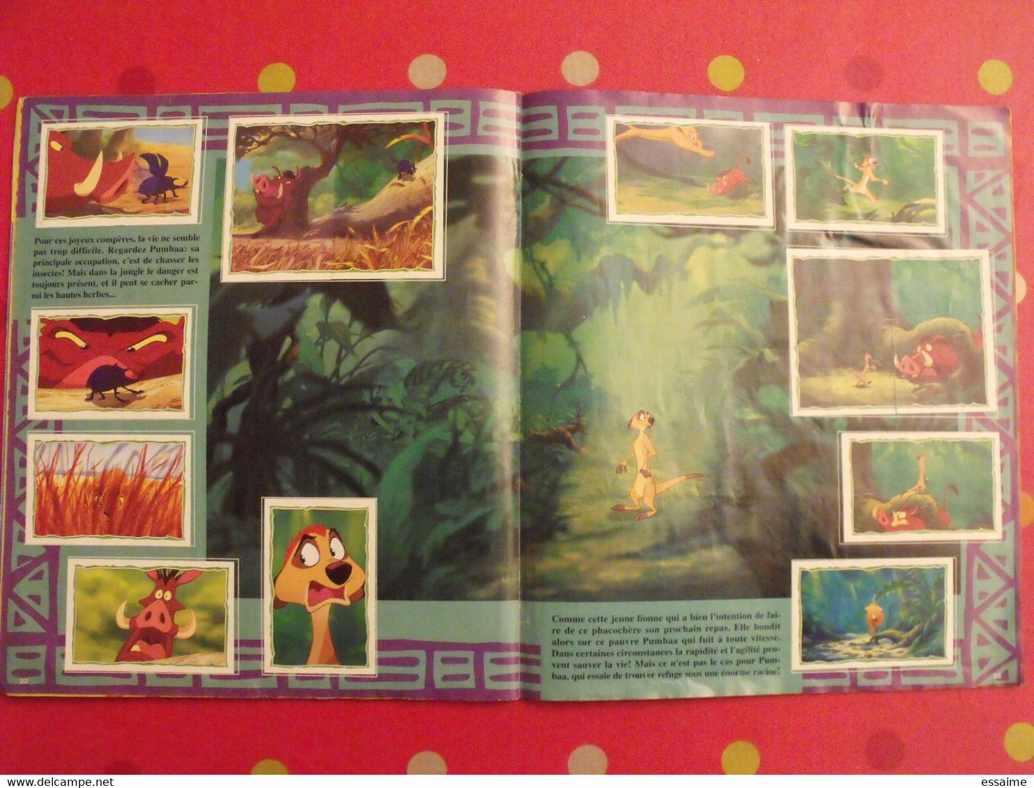 album d'images collées Panini. Le roi Lion. complet (232 images). 1994