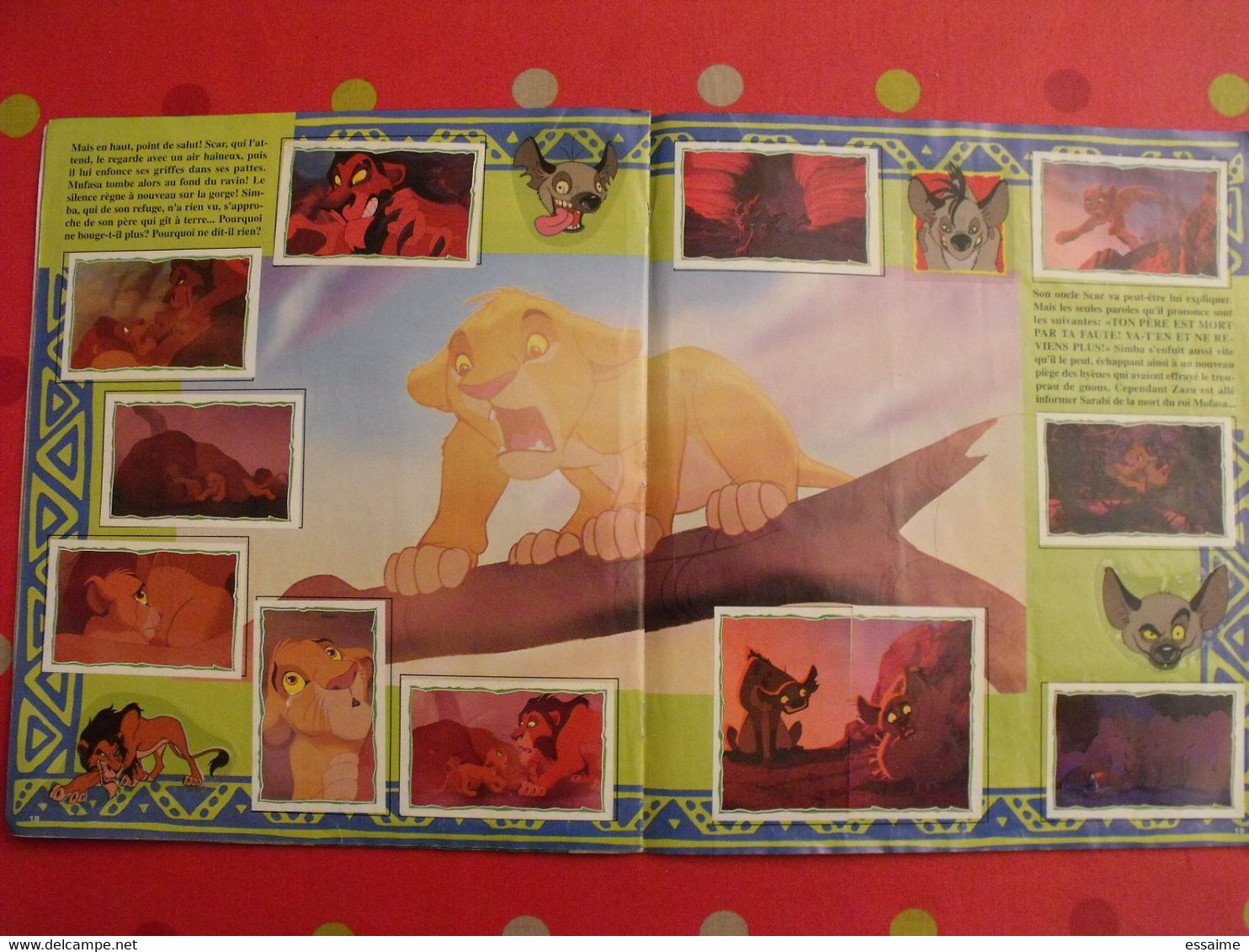 album d'images collées Panini. Le roi Lion. complet (232 images). 1994