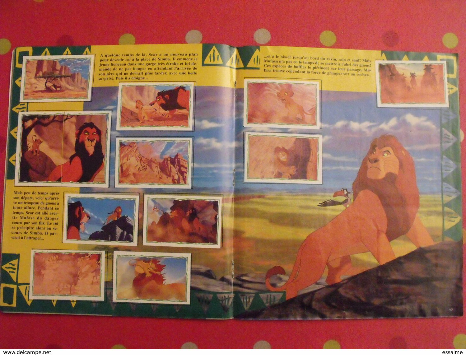 album d'images collées Panini. Le roi Lion. complet (232 images). 1994