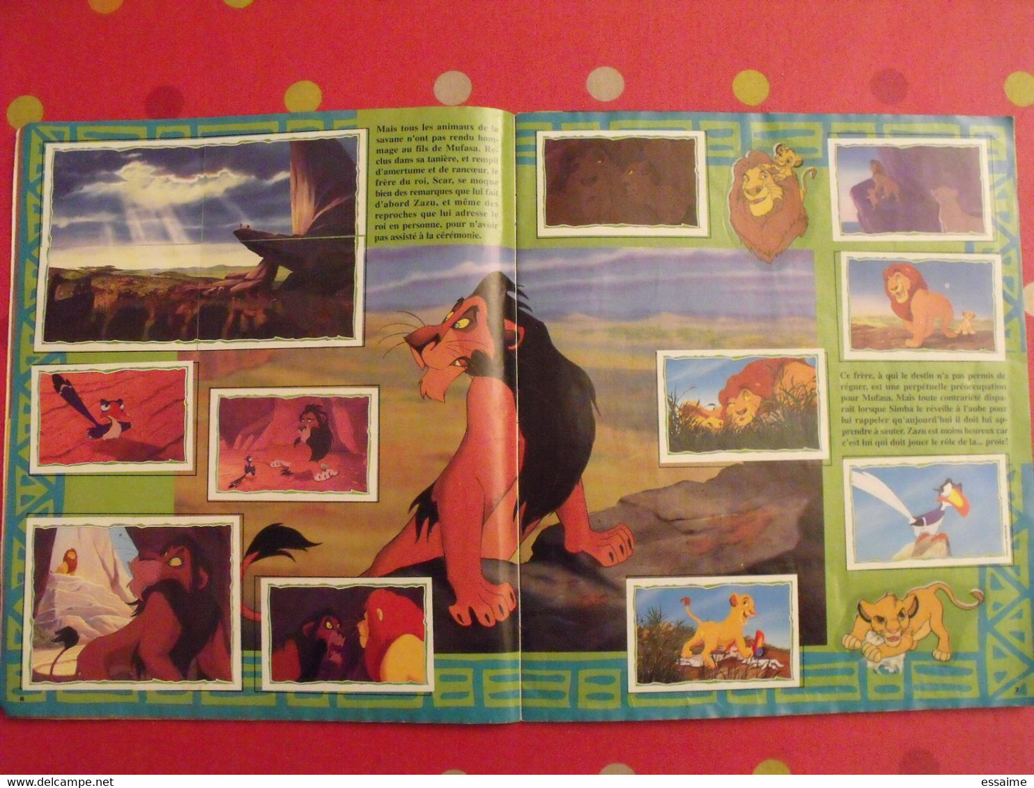 album d'images collées Panini. Le roi Lion. complet (232 images). 1994