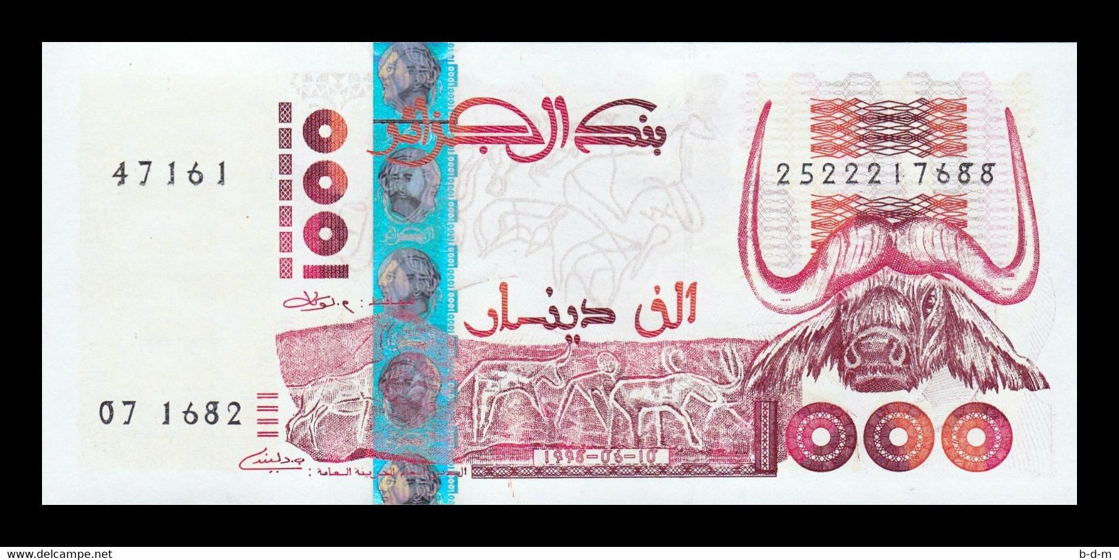 Argelia Algeria 1000 Dinars 1998 Pick 142b Third Sign SC UNC - Algérie