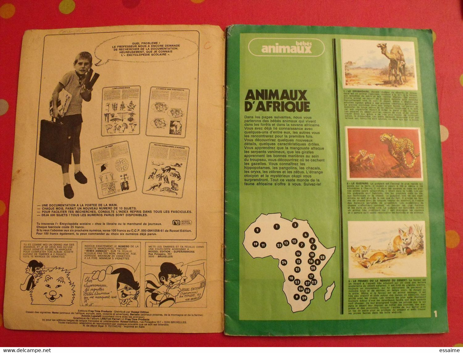 Album D'images Collées Rossel Editions. Bébés Animaux. Complet. Vers 1970 - Disney