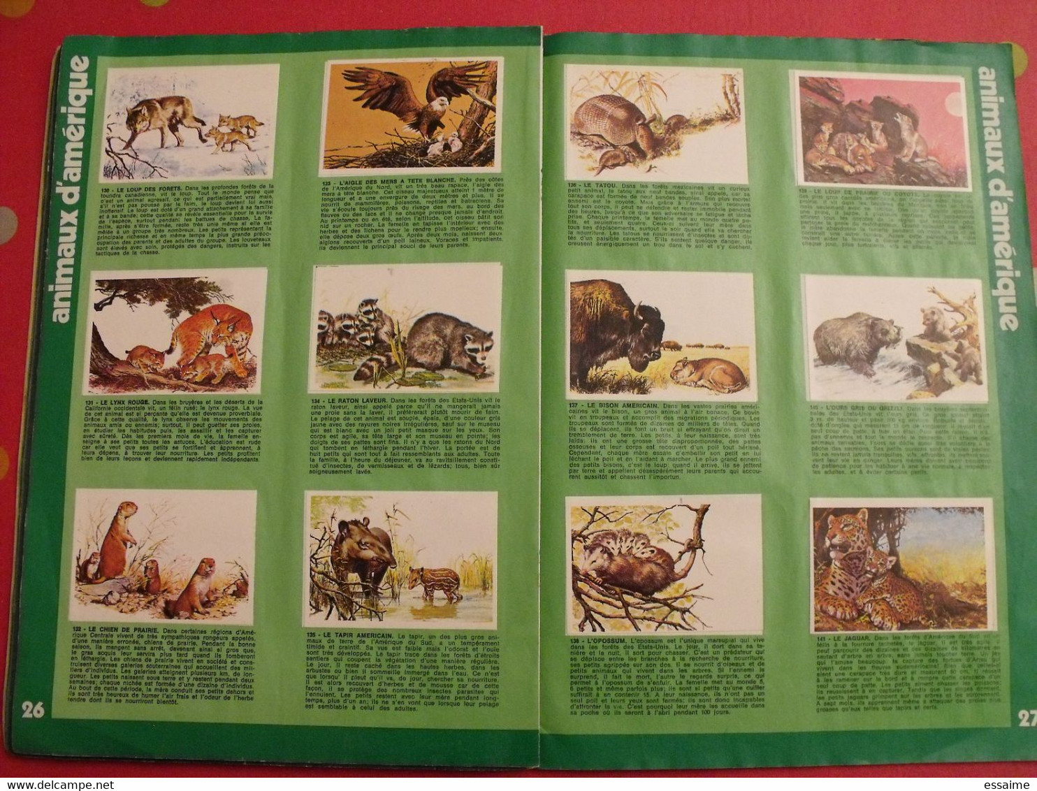 album d'images collées Rossel editions. bébés animaux. complet. vers 1970