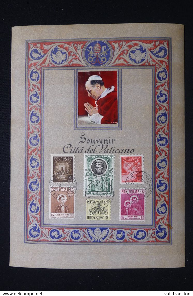 VATICAN - Souvenir Philatélique Du Vatican En 1957 - L 96665 - Lettres & Documents