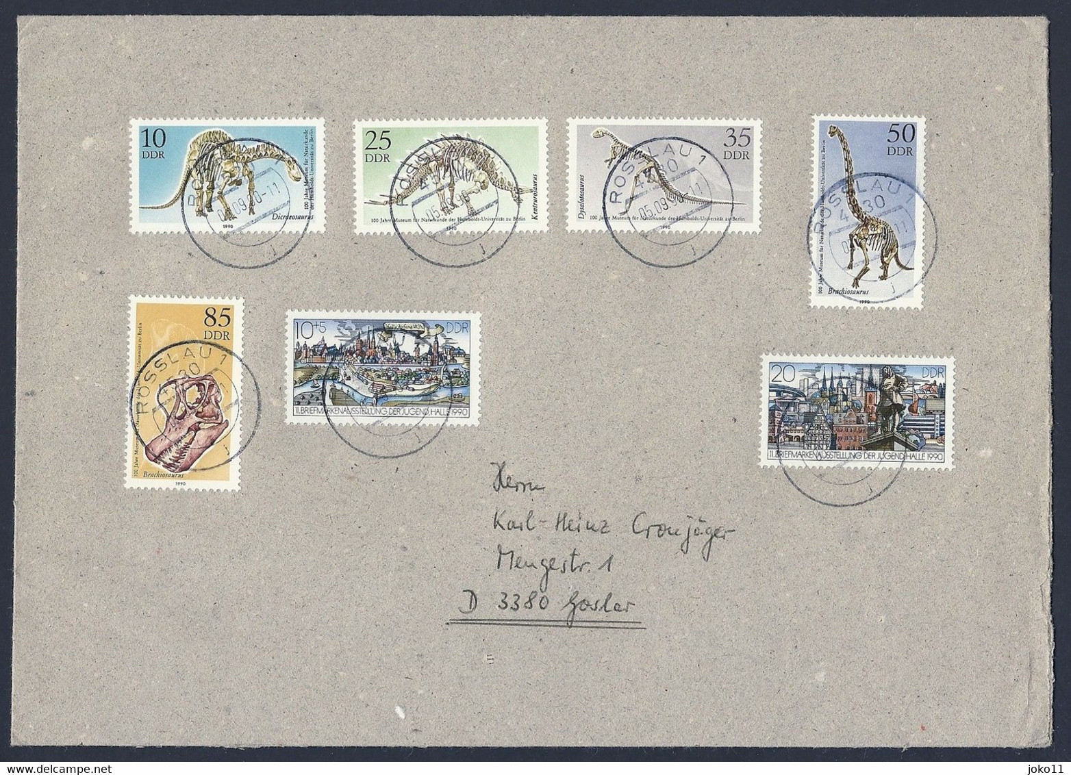 DDR, 1990, Briefumschlag C5, Gelaufen, - Sobres Privados - Usados