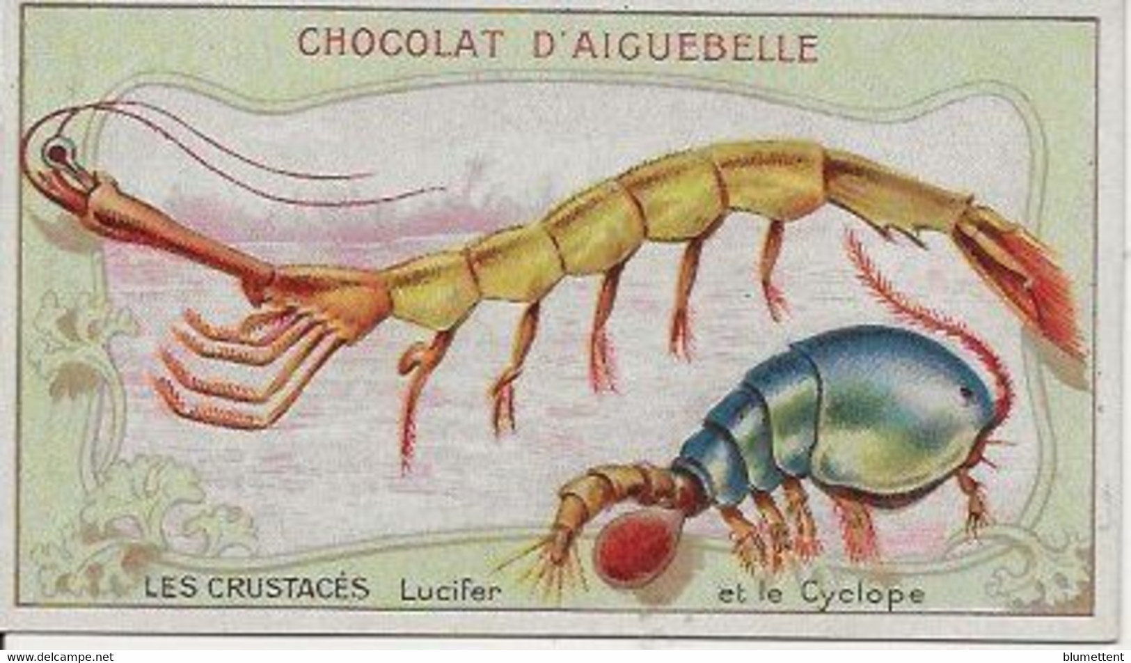 Chromo Aiguebelle Les Crustacés 10,5 X 6 - Lucifer Et Le Cyclope - Aiguebelle