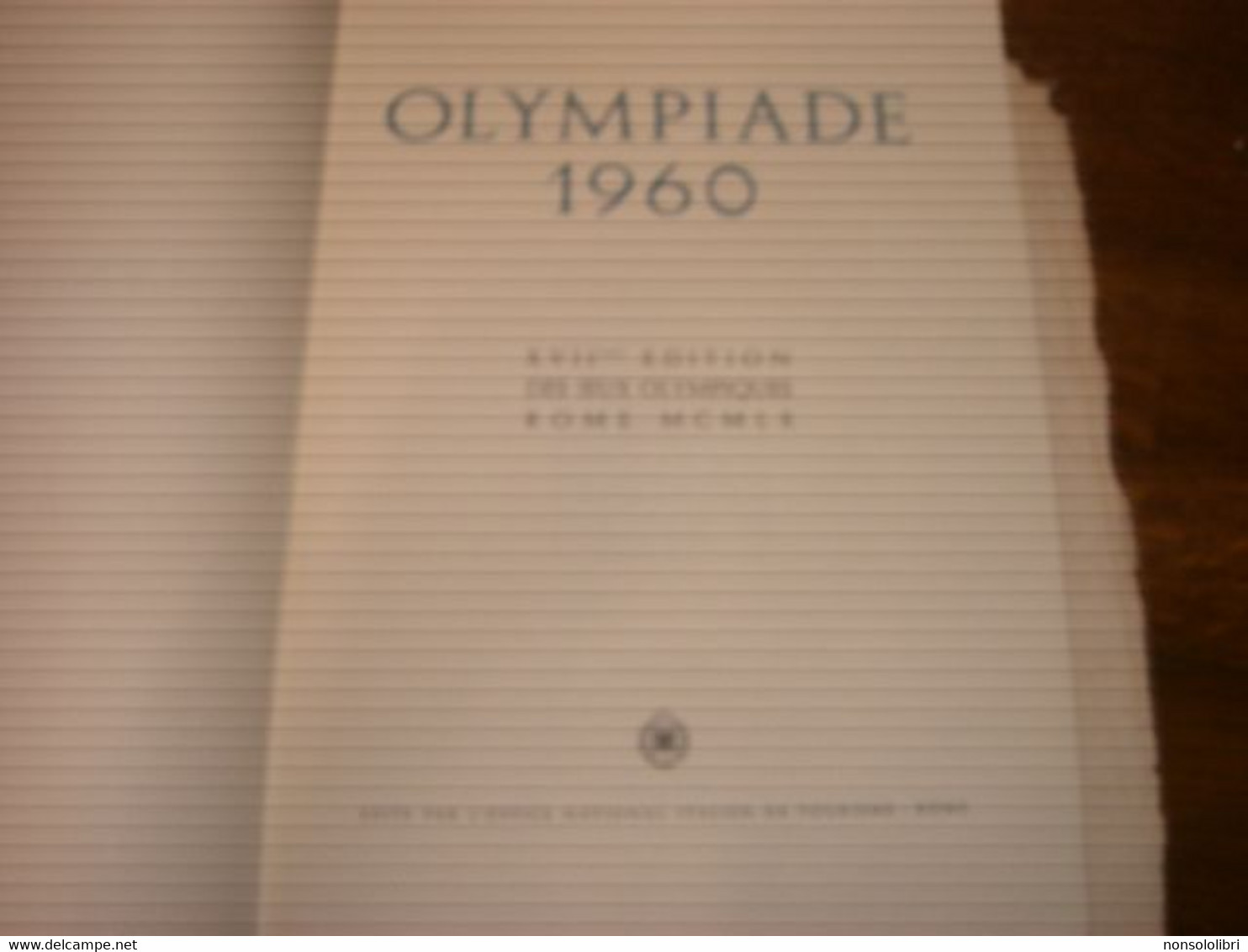 PUBBLICAZIONE OLYMPIADE 1960 - Libros