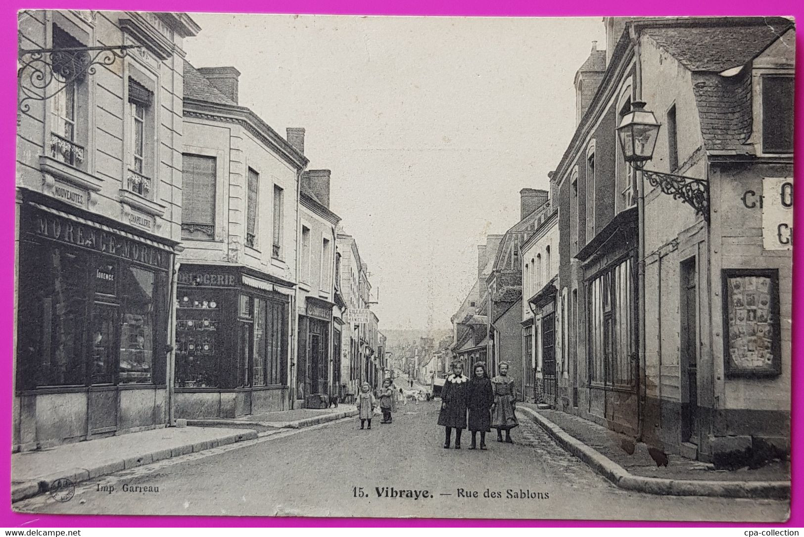 Cpa Vibraye Rue Des Sablons Carte Postale 72 Sarthe - Vibraye