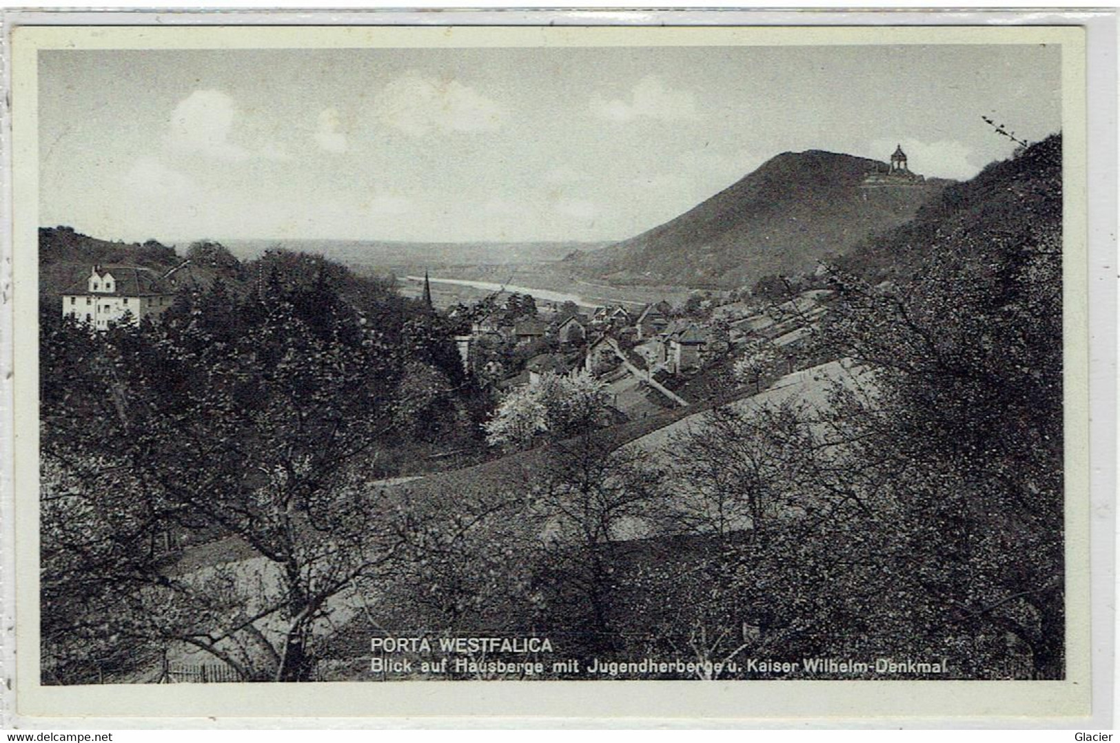 Porta Westfalica - Rhl - Blick Auf Hausberge Mit Jugendherberge U. Kaiser Wilhelm Denkmal - Porta Westfalica