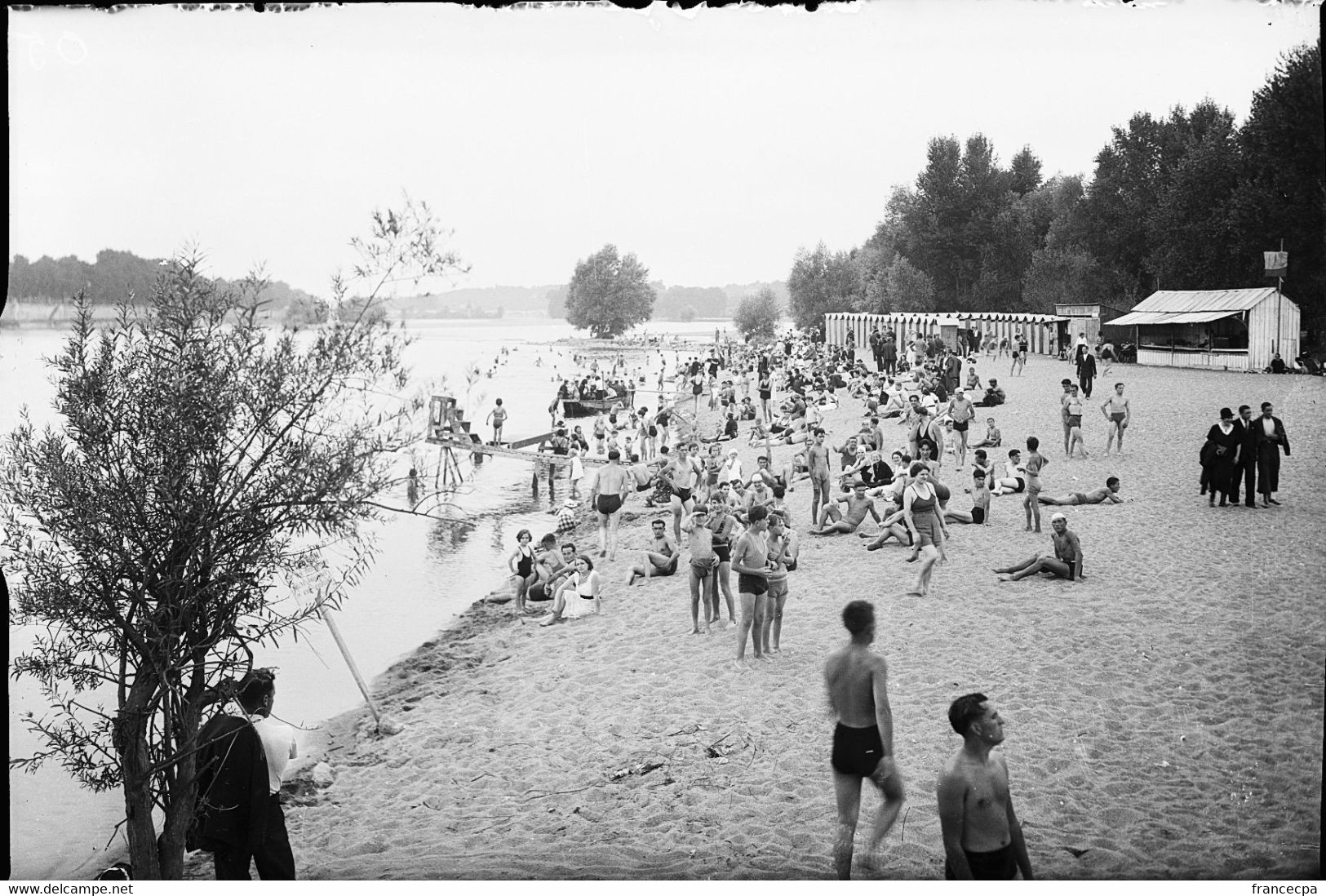 005 - INDRE ET LOIRE - SAINTE RADEGONDE - La Plage - Original Unique - Plaques De Verre