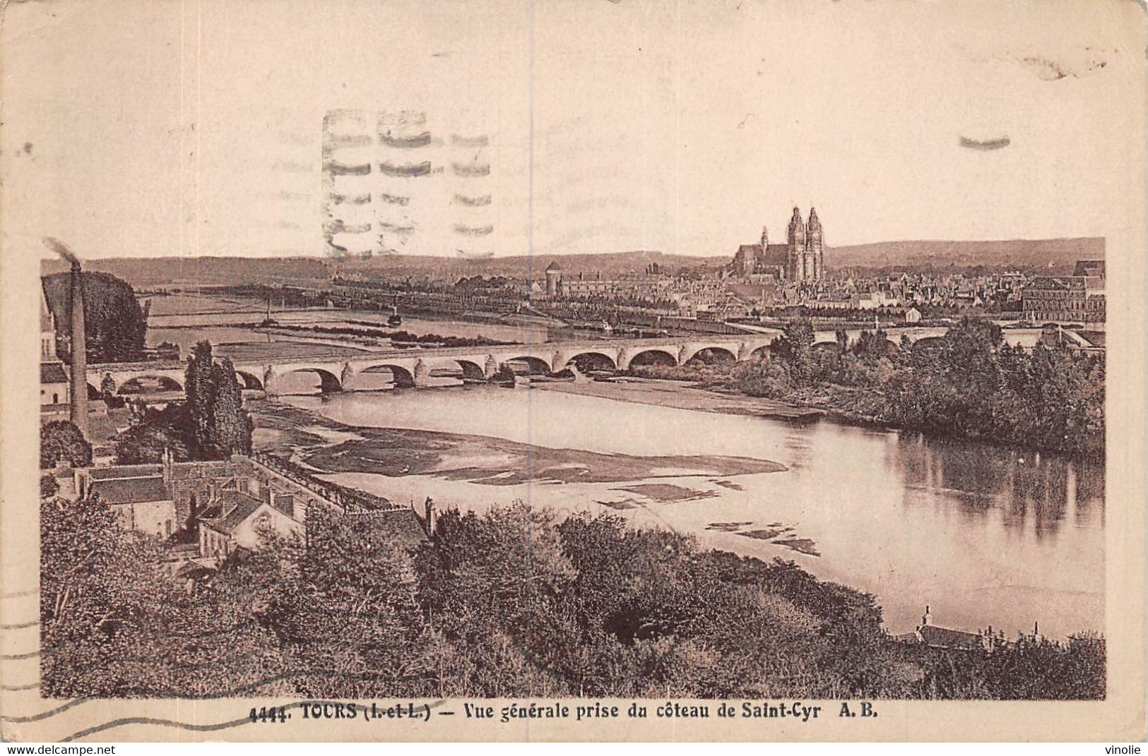 21-6437 : LES BORDS DE LA LOIRE. TOURS. PONT DE PIERRE VU DE SAINT-CYR SUR LOIRE - Saint-Cyr-sur-Loire