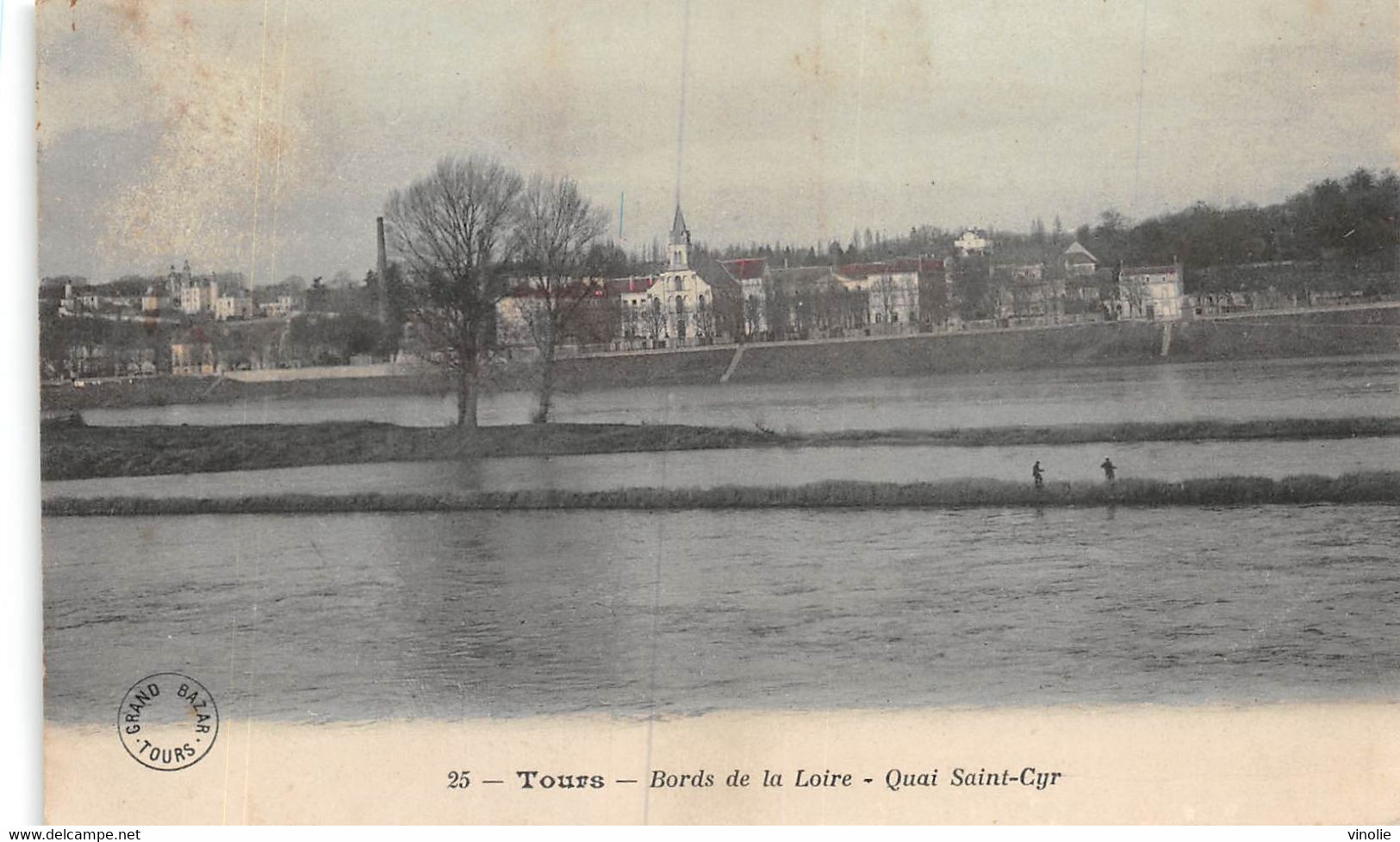 21-6438 : LES BORDS DE LA LOIRE. TOURS. QUAI DE SAINT-CYR SUR LOIRE. EDITION DU GRAND BAZAR - Saint-Cyr-sur-Loire