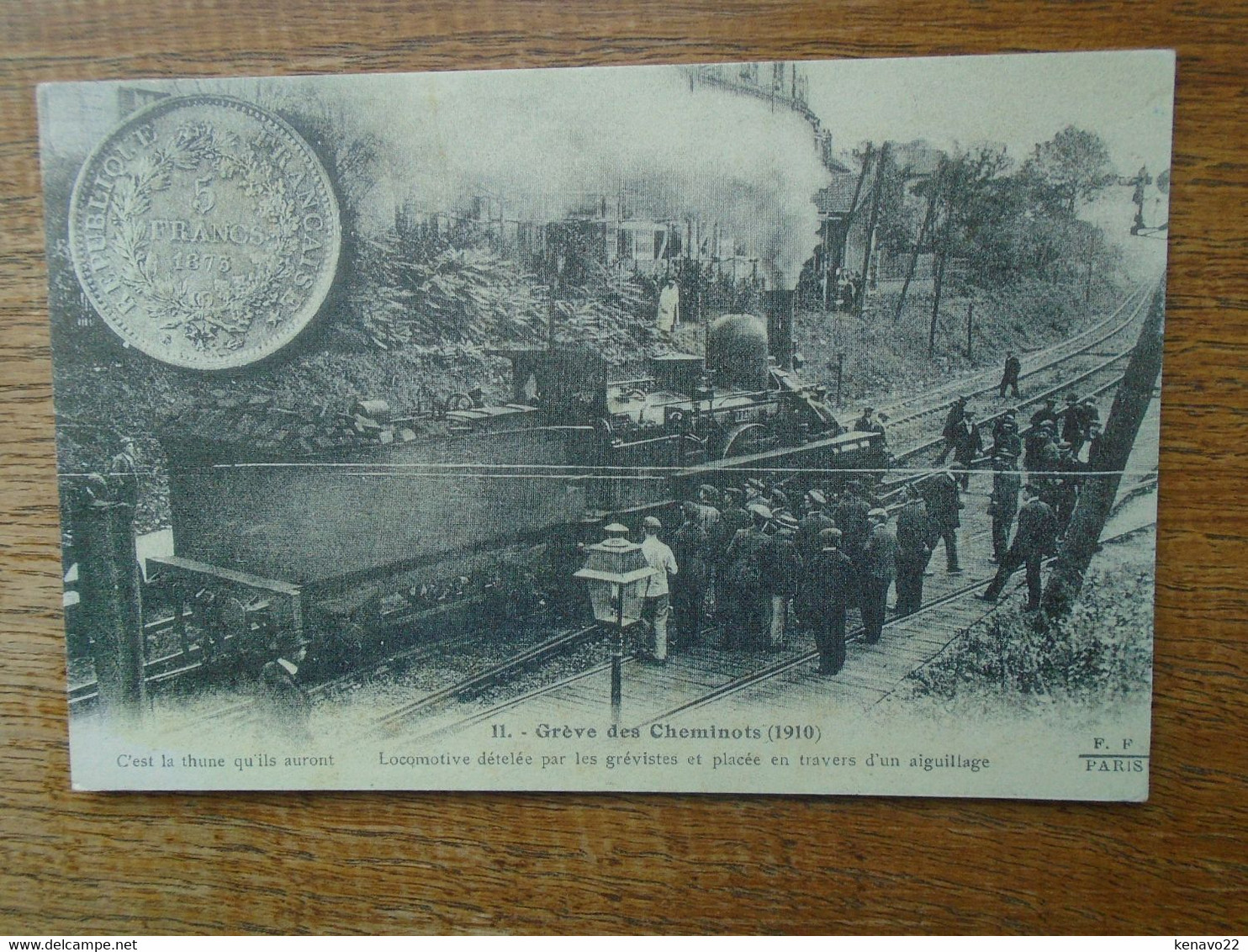 Réédition , Cartes D'autrefois , Grève Des Cheminots De 1910 , Locomotive Dételée Par Les Gréviste - Strikes