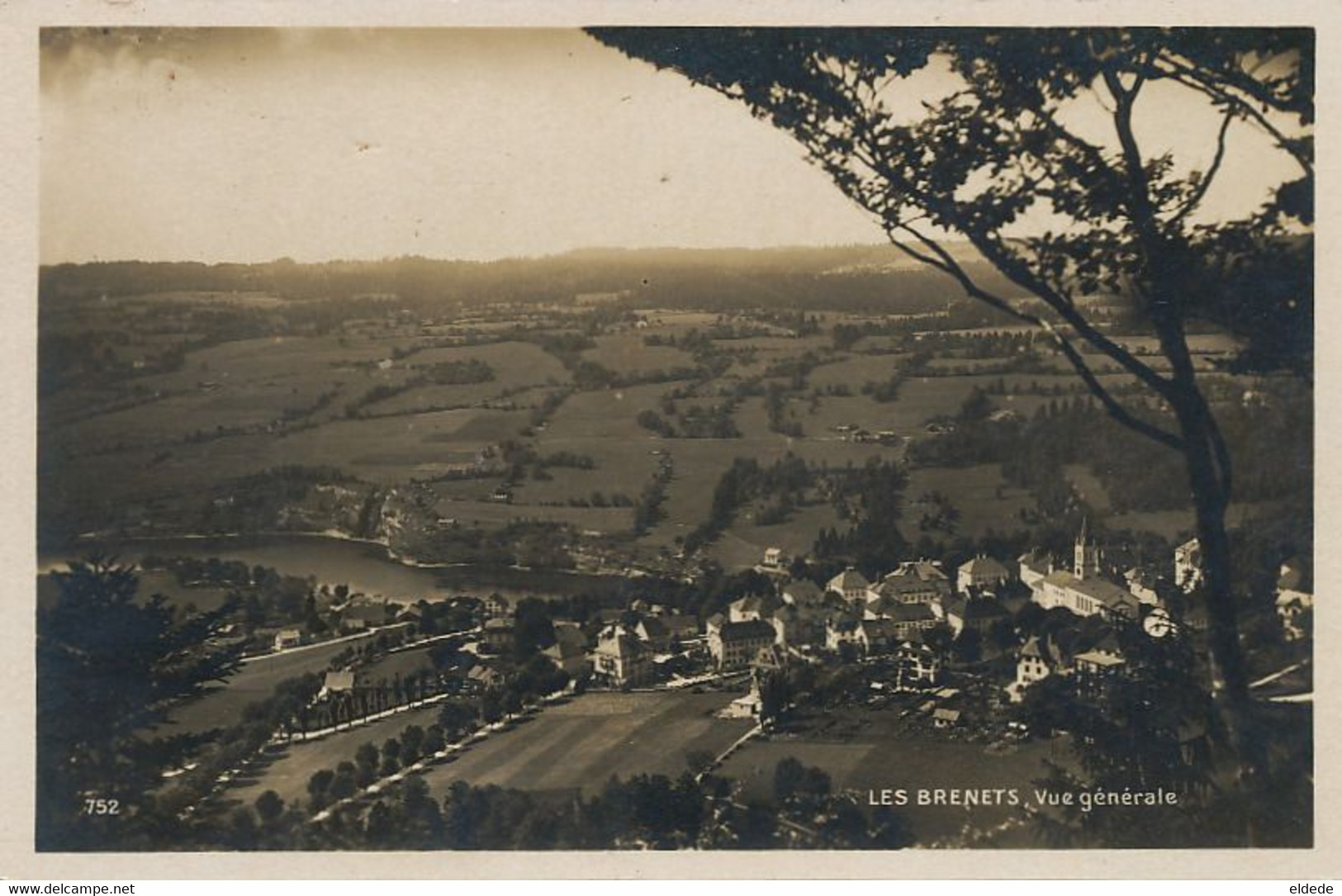 Les Brenets Vue Generale  Real Photo Aerial View - Les Brenets