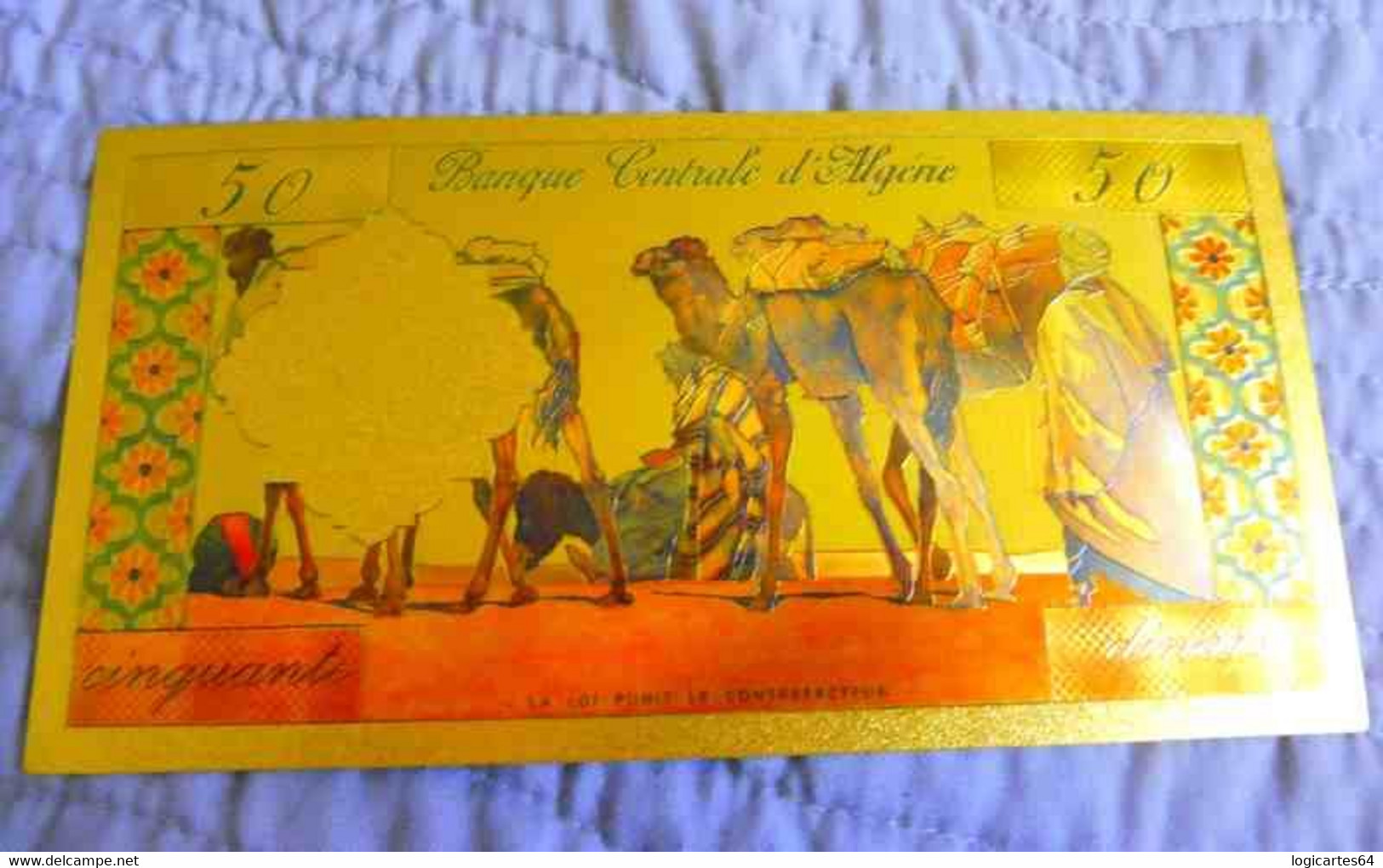 ★ ALGERIE : BILLET POLYMER " OR " AVEC COULEURS DU 50 DINARS ANNEES 1960 ★ - Algérie