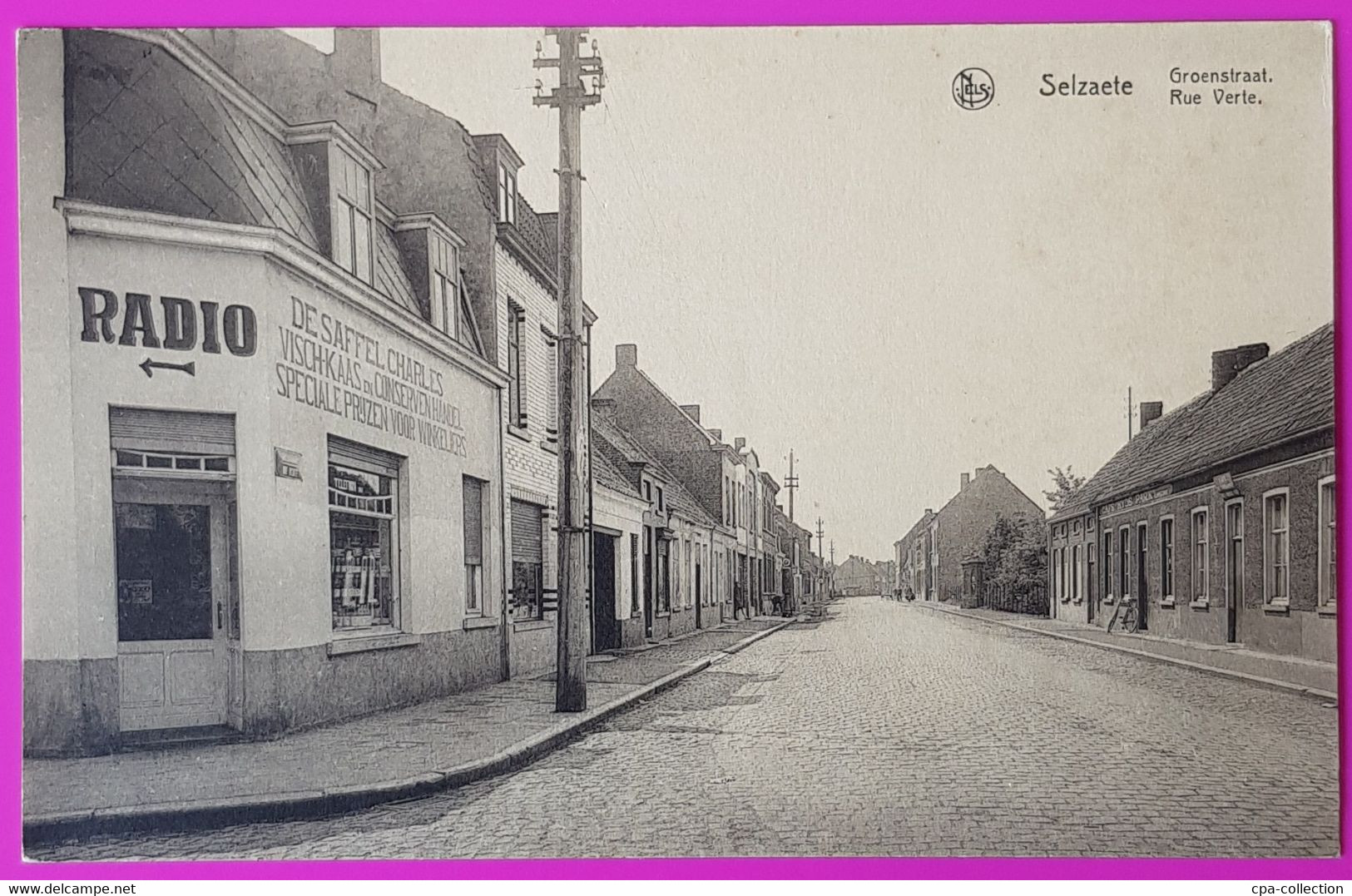 Cpa Selzaete Rue Verte Carte Postale Belgique Rare Zelzate Groenstraat - Zelzate