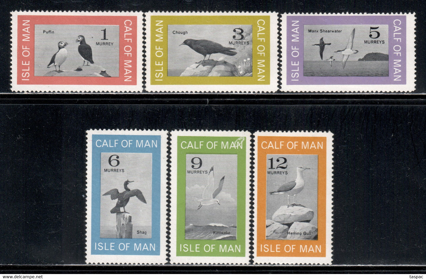 Calf Of Man 1963 P# 7-12 ** MNH - Birds - Local Issues