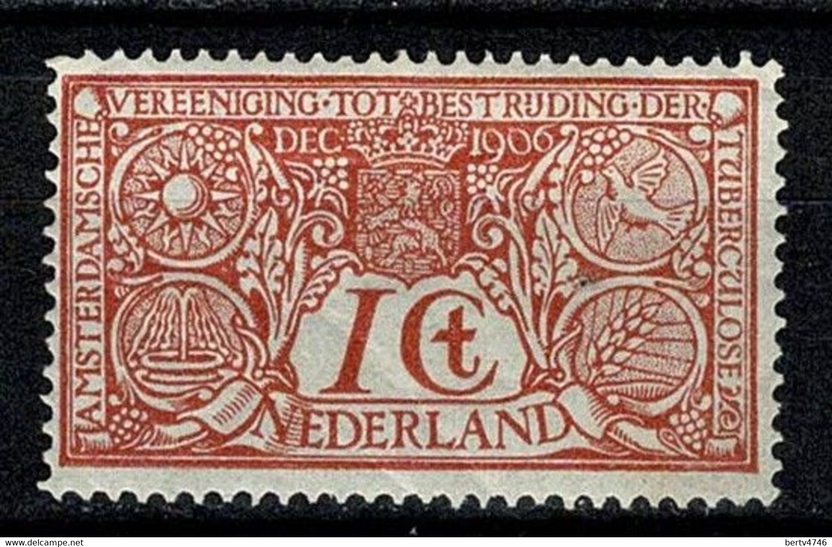Nederland 1906, NVPH 84**, Yv. 70** MNH (zie 2 Scans - Gekreukt) - Unused Stamps