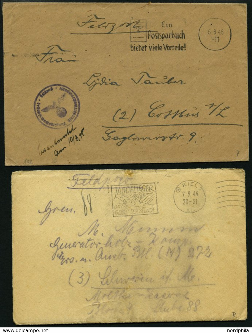 SAMMLUNGEN 1922-45, reichhaltige Stempelsammlung Kieler Maschinenstempel mit Werbeeinsätzen, insgesamt 156 Belege mit vi