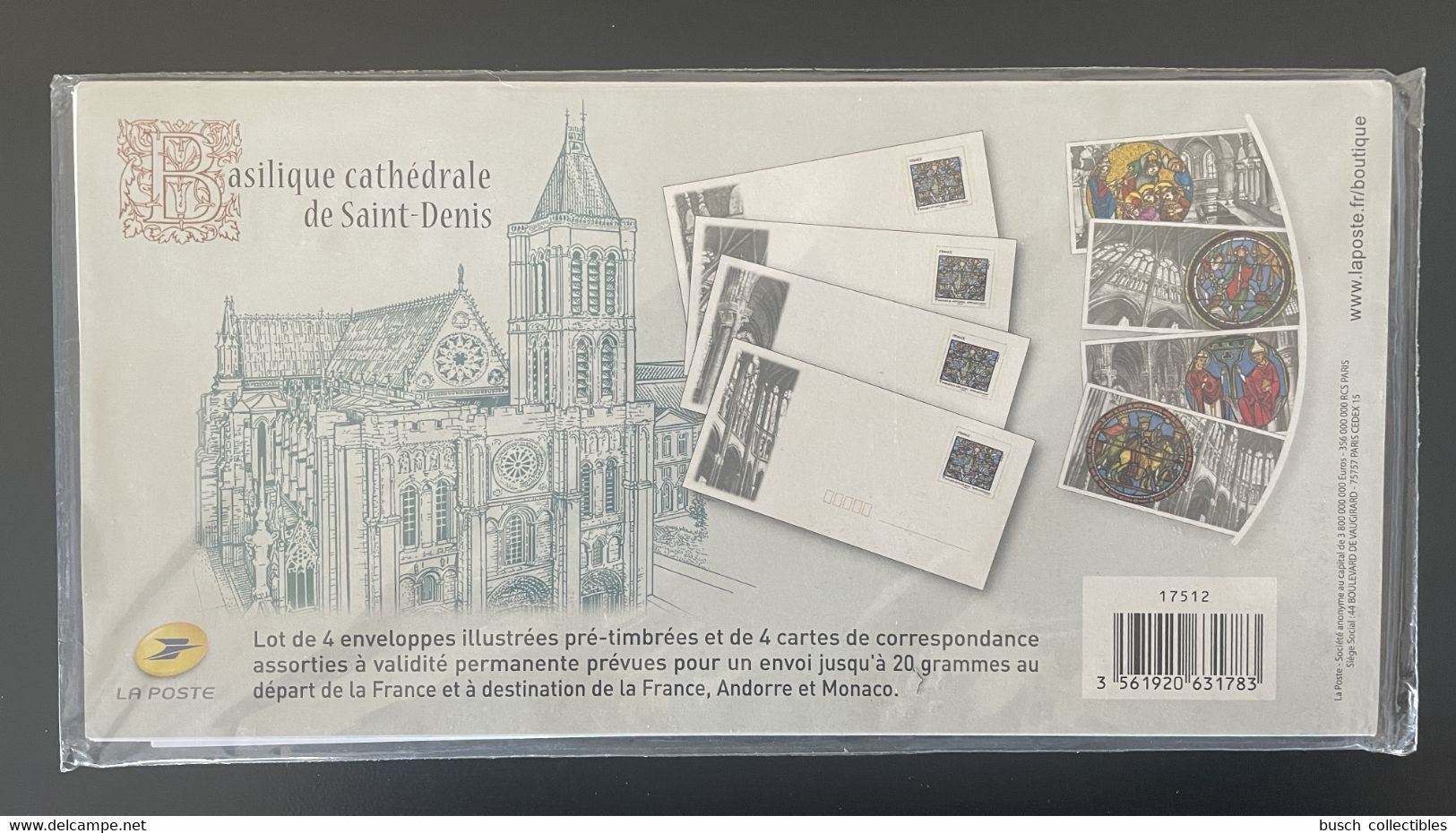 PAP France 2016 Lot De 4 Basilique Saint-Denis Seine-Saint-Denis Rare Avec Cartes De Correspondance - PAP: Sonstige (1995-...)