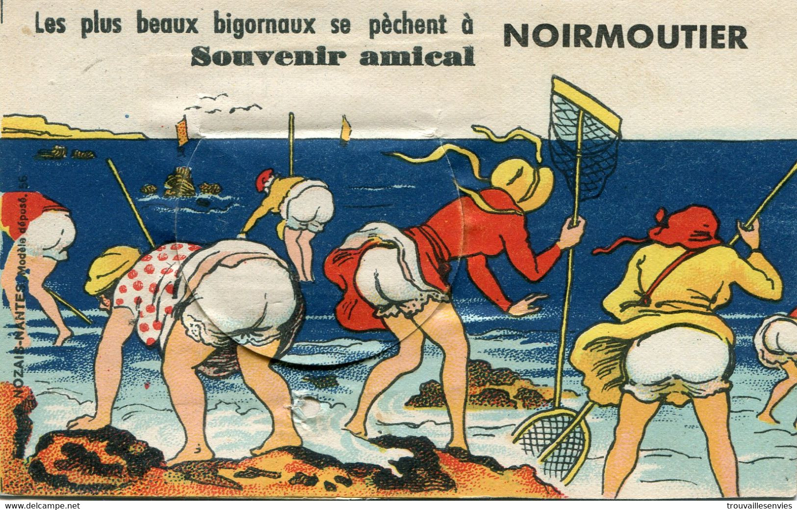 Les Plus Beaux Bigornaux Se Pêchent à NOIRMOUTIER - Souvenir Amical - CARTE SYSTEME Avec Dépliant 10 Vues - Ile De Noirmoutier