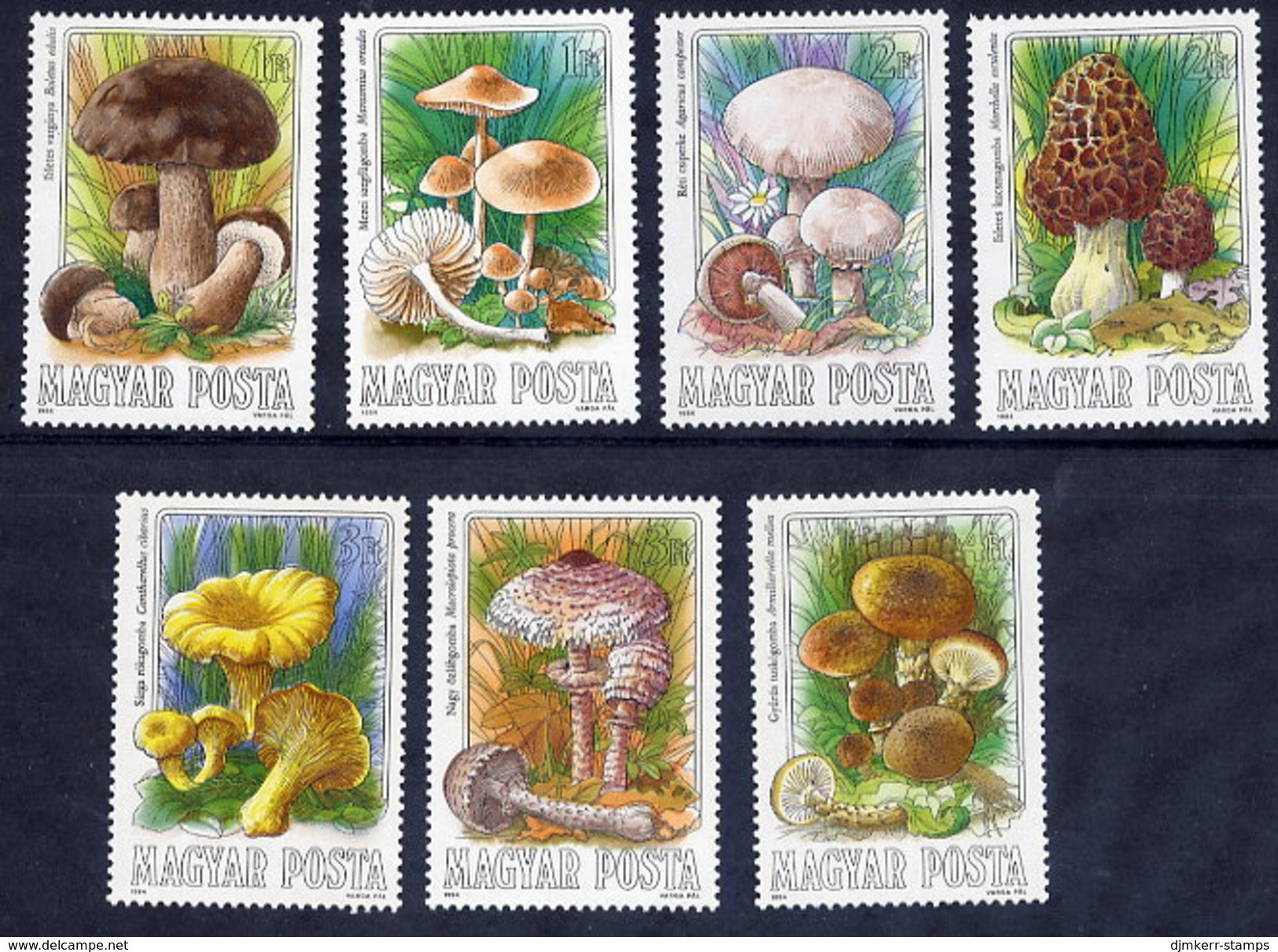 HUNGARY 1984 Edible Fungi  MNH /**.  Michel 3708-14 - Nuevos