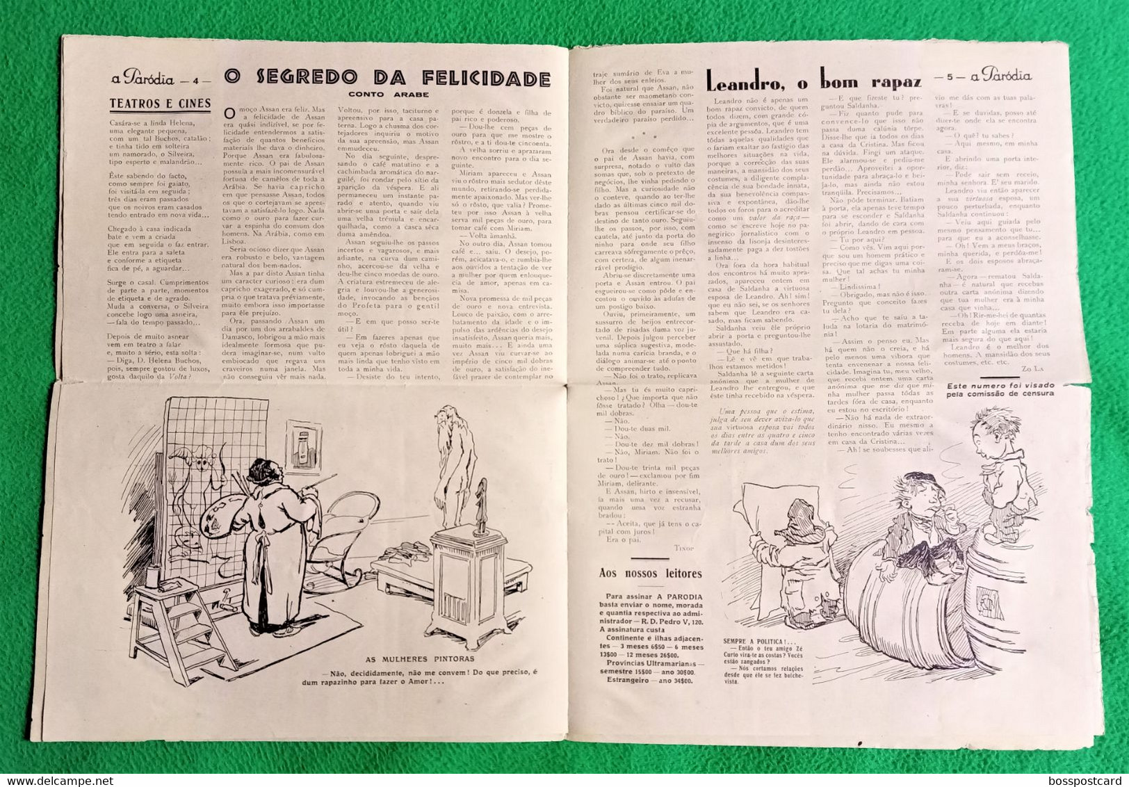 Estoril - Costa Do Sol - Jornal A Paródia Nº 6, 11 De Junho De 1931 - Imprensa - Portugal - Humour