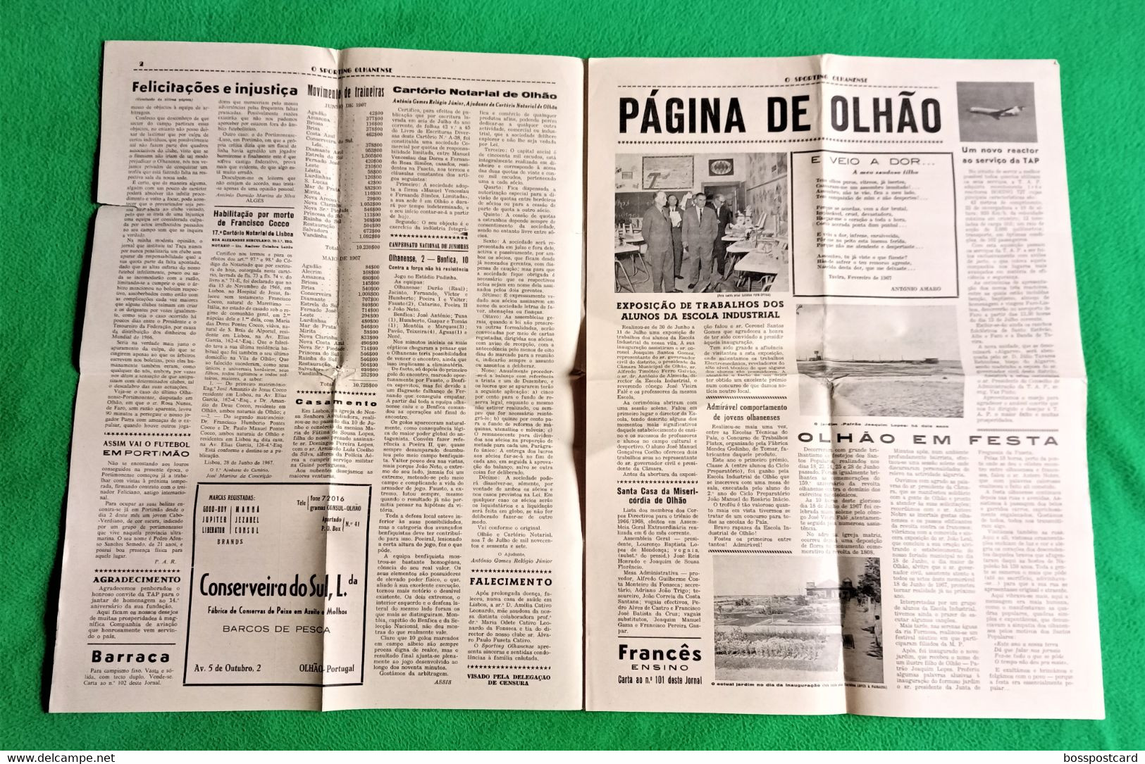Olhão - Jornal O  Olhanense Nº 58, 19 De Julho De 1967 - Imprensa. Faro. Portugal. - General Issues