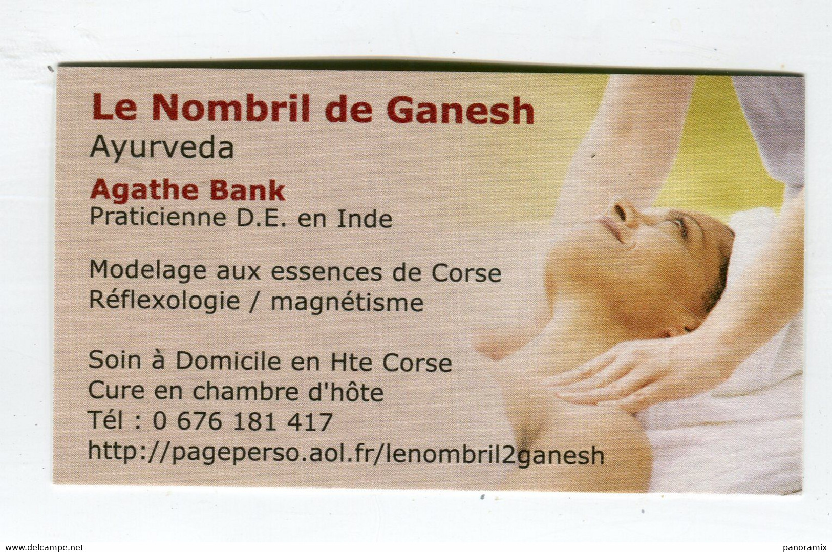 Carte De Visite °_ Carton-Relaxologie-Le Nombril De Ganesh-Ayuverda - Visiting Cards