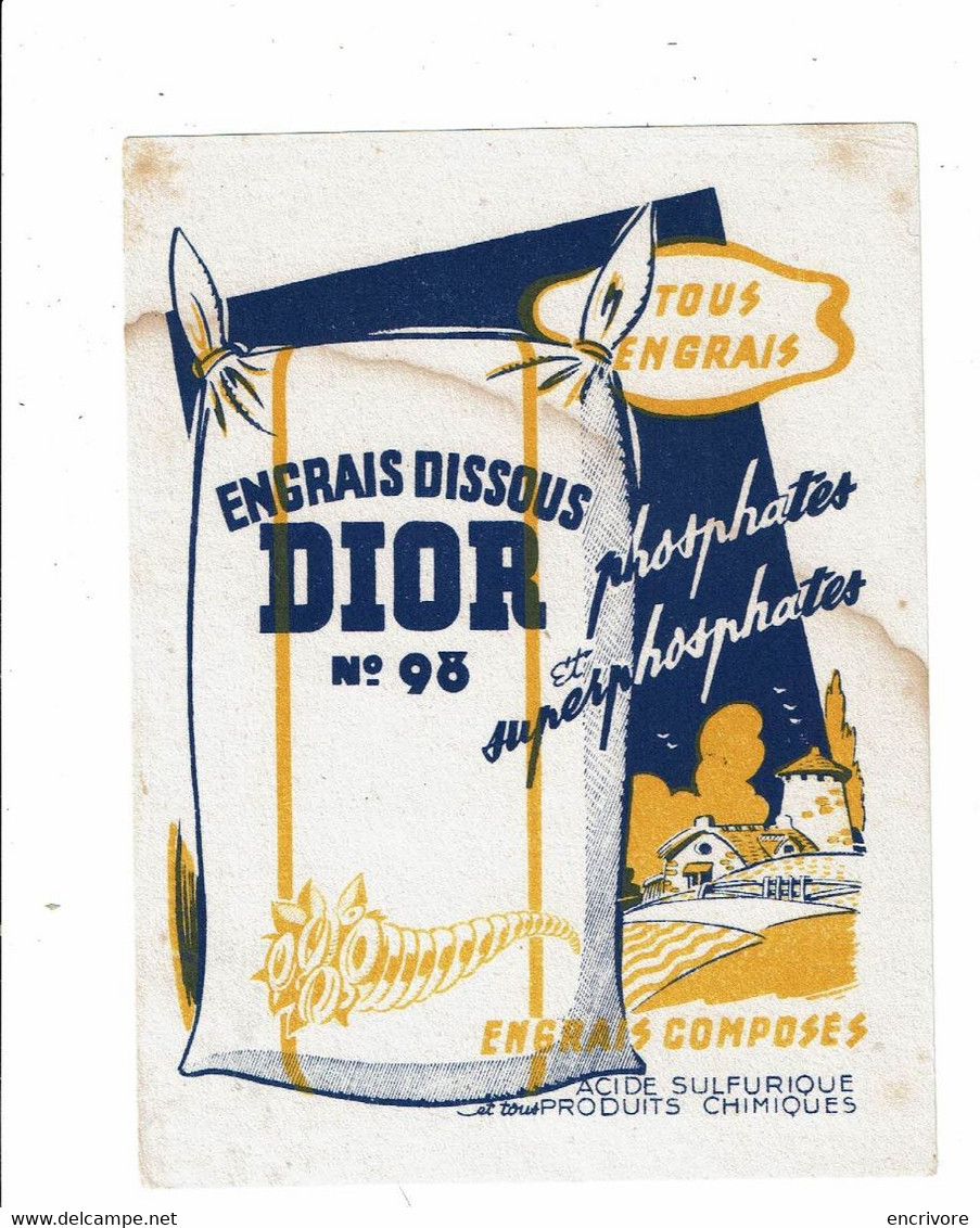 Buvard DIOR Engrais Dissous Phospahtes Et Superphosphates - Farm