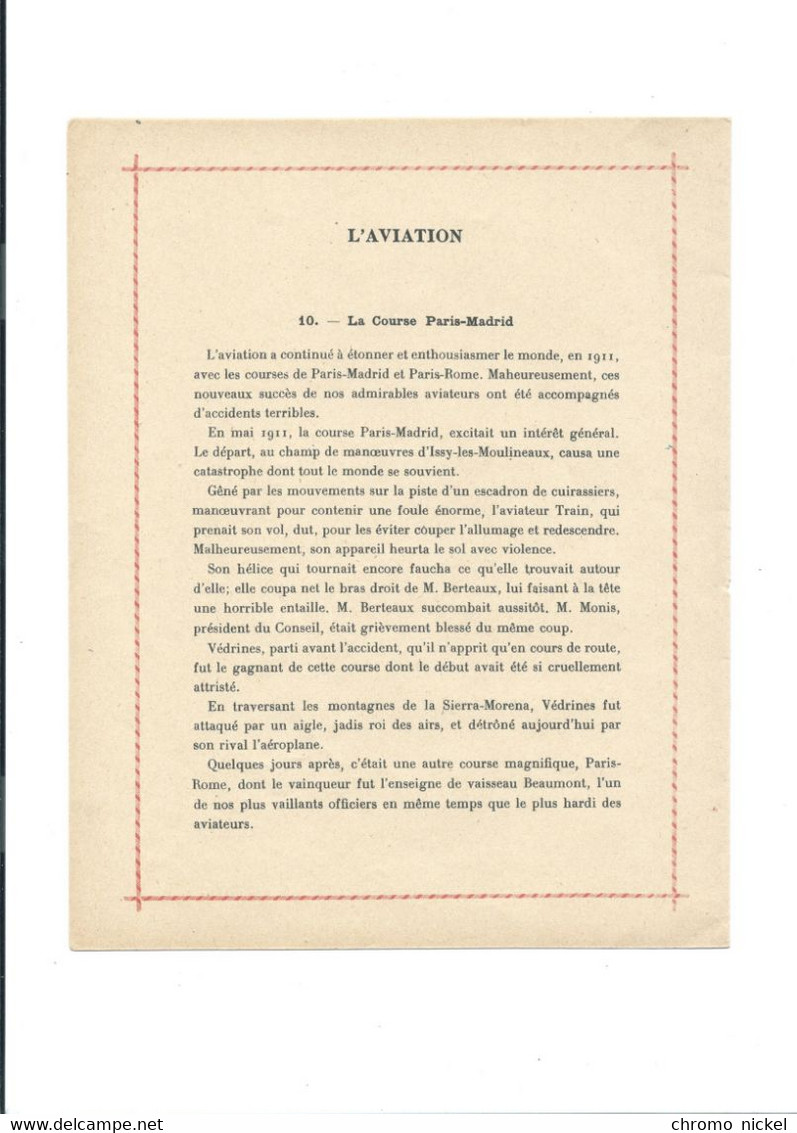 AIGLE Aviation 1911 Course Paris-Madrid Protège-cahier Couverture 220 X 175 TB 3 Scans - Protège-cahiers