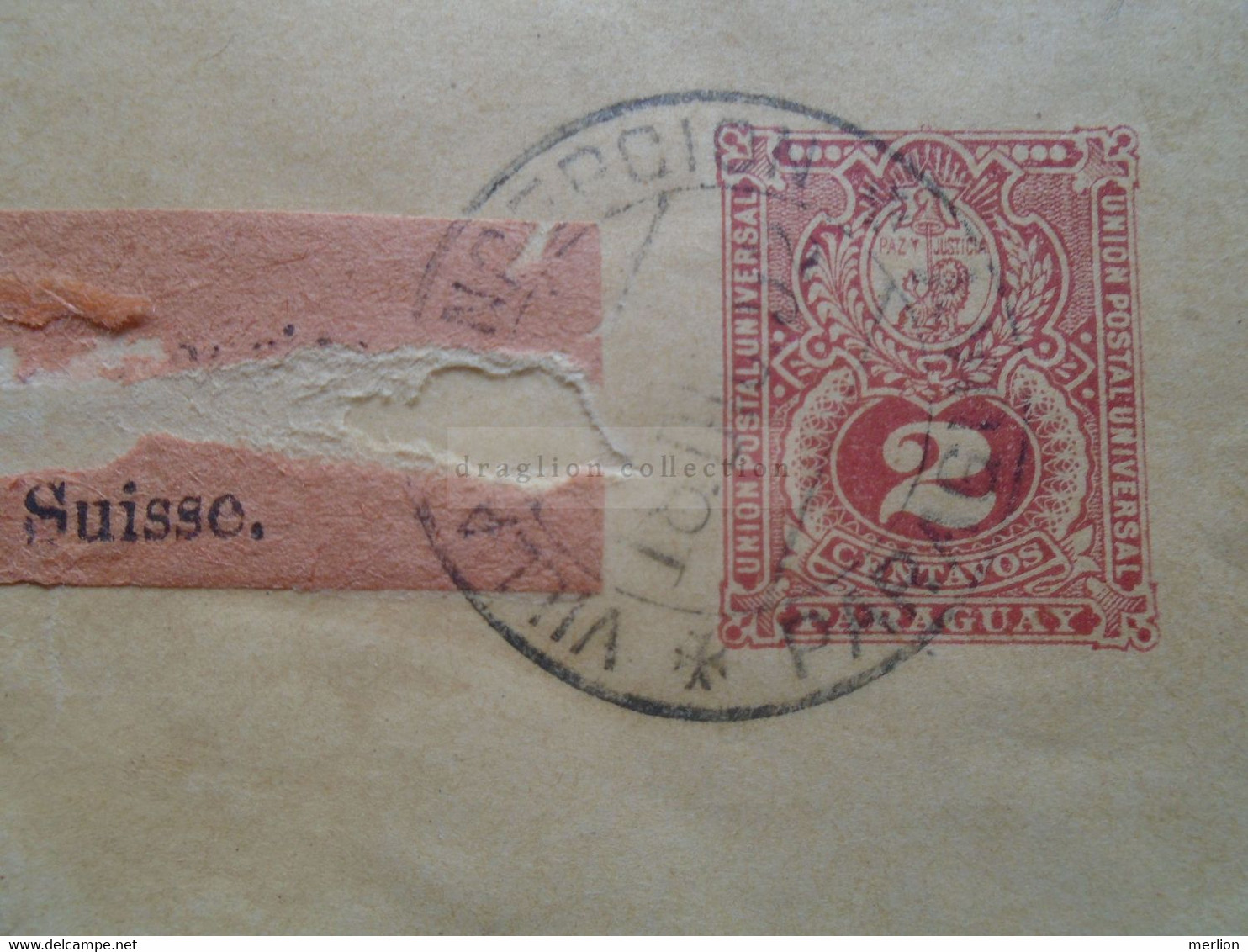 D178748  Paraguay  Ca 1892 Villa Concepcion -   Newspaper  Wrapper/ Bande  Entier / Stationery-   Sent To Switzerland - Paraguay