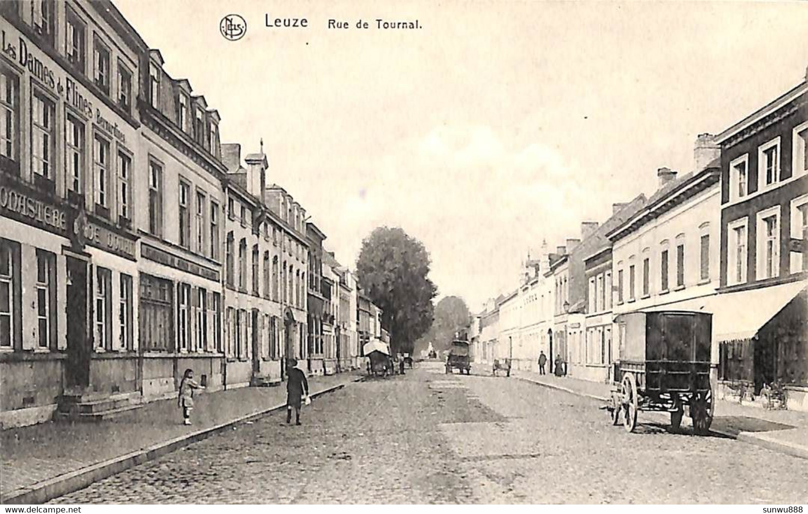 Leuze En Hainaut - Rue De Tournai (animée Attelages Edit. Van Geebergen Nels) - Leuze-en-Hainaut