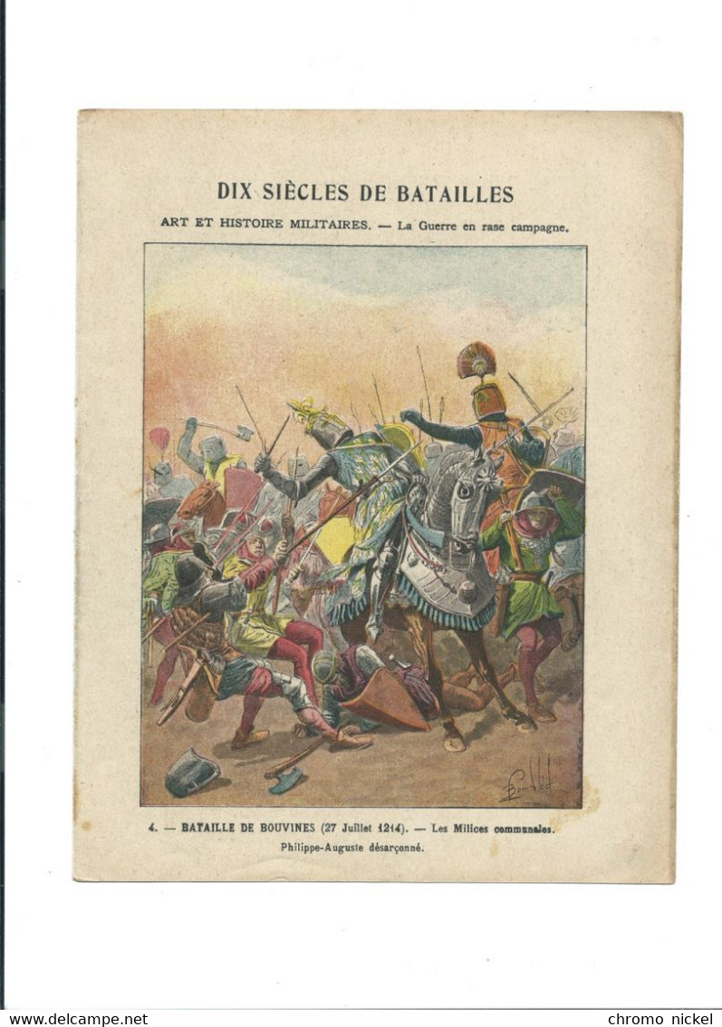 Bataille De Bouvine Philippe Auguste Dix Siècles De Batailles  Protège-cahier Couverture 220 X 175 TB 3 Scans - Copertine Di Libri