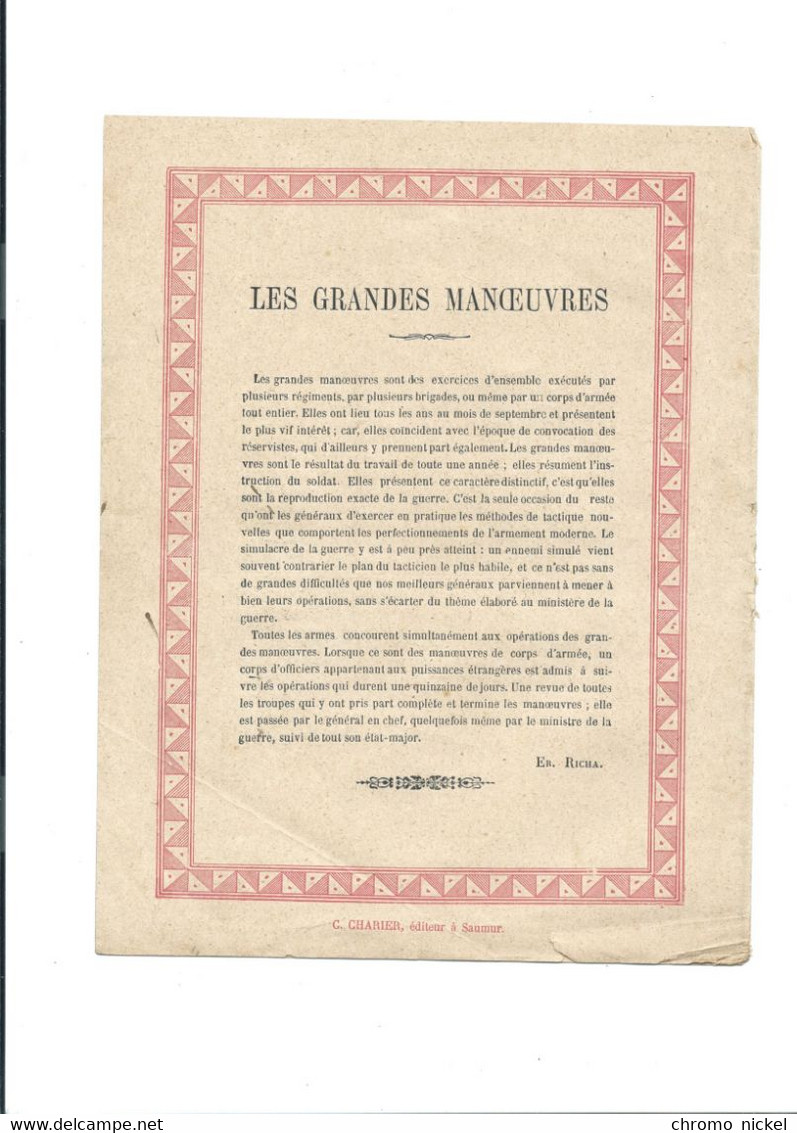 La Vie Militaire Les Grandes Manœuvres Protège-cahier Couverture 220 X 175 Bien 3 Scans - Copertine Di Libri