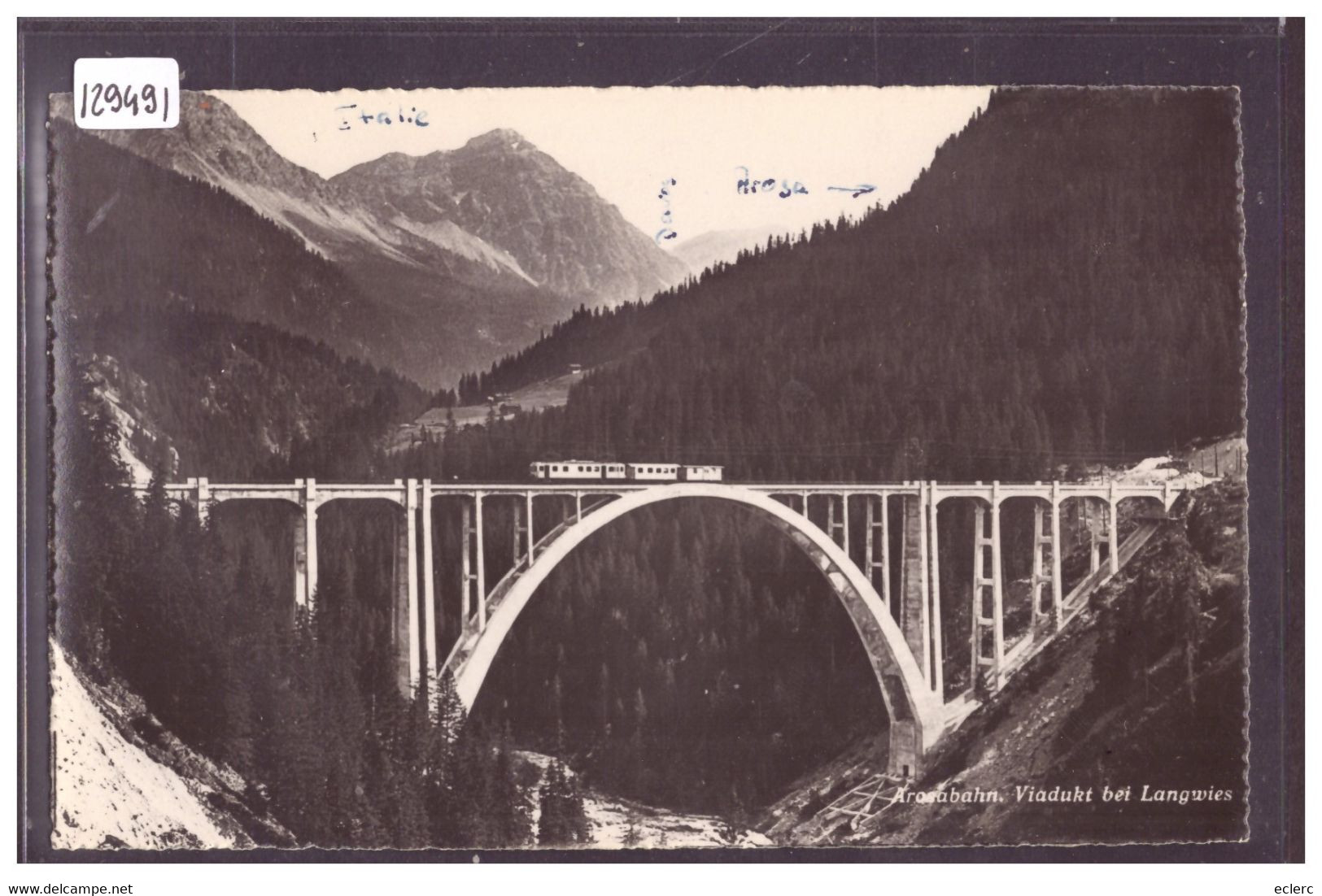 AROSA BAHN - TRAIN - VIADUKT BEI LANGWIES - TB - Langwies