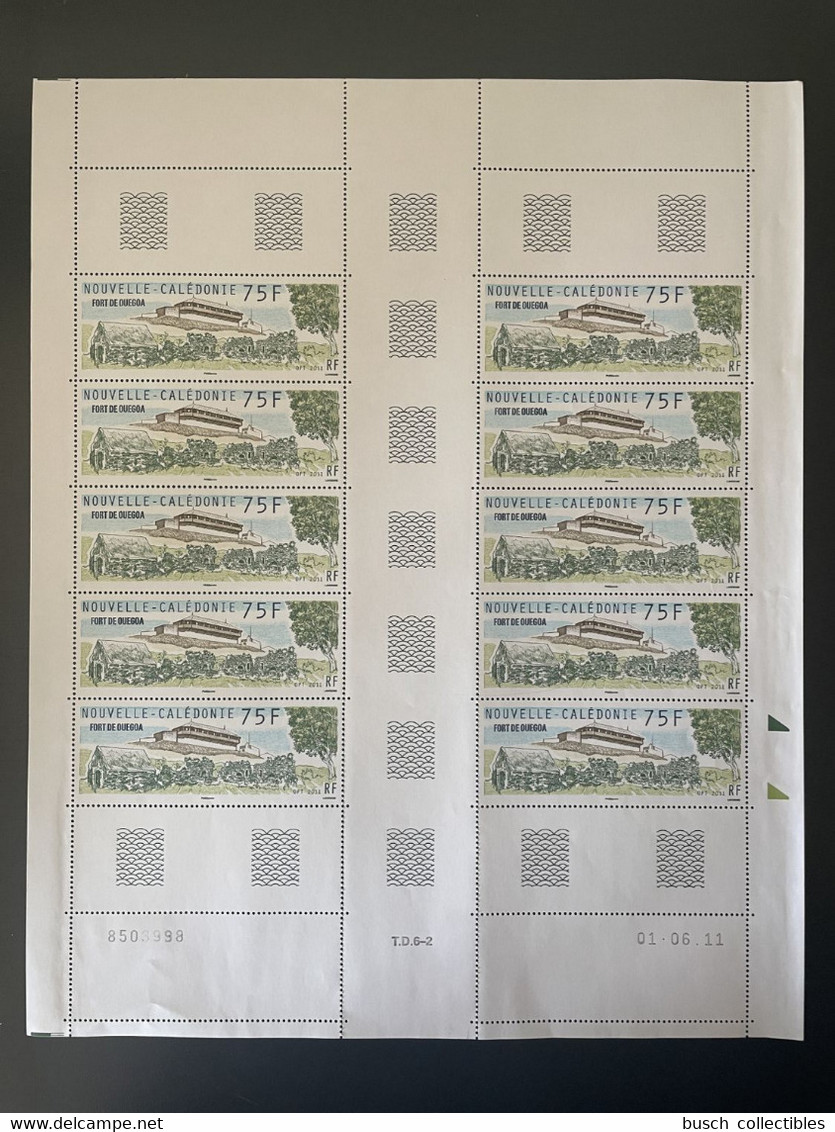 Nouvelle-Calédonie 2011 YT N°1128 Fort De Ouegoa Planche Feuille Entière Full Sheet Bogen - Unused Stamps