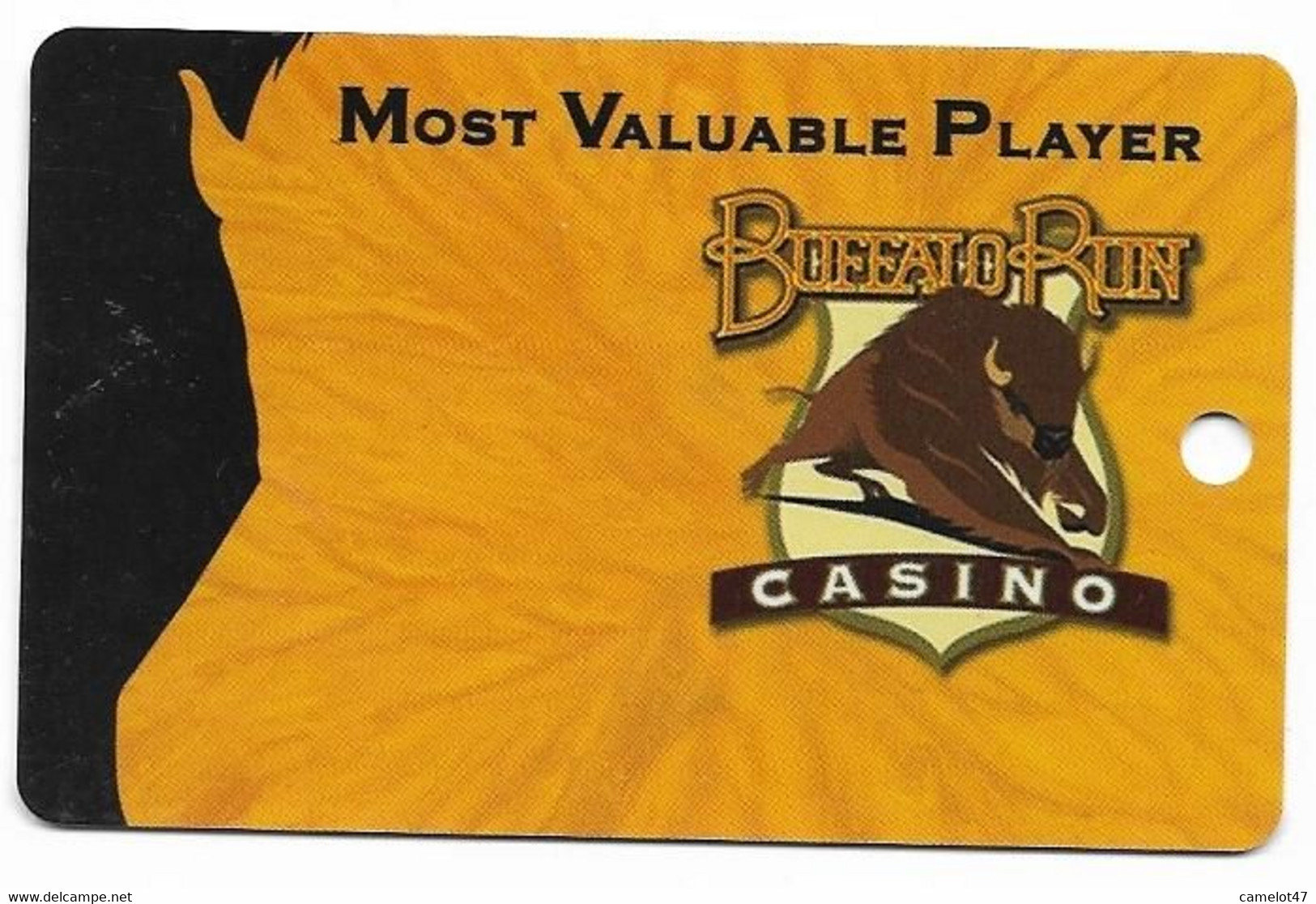 Buffalo Run Casino, Miami, OK, U.S.A., Older Used BLANK Slot Or Player's Card, # Buffalorun-3blank - Casino Cards
