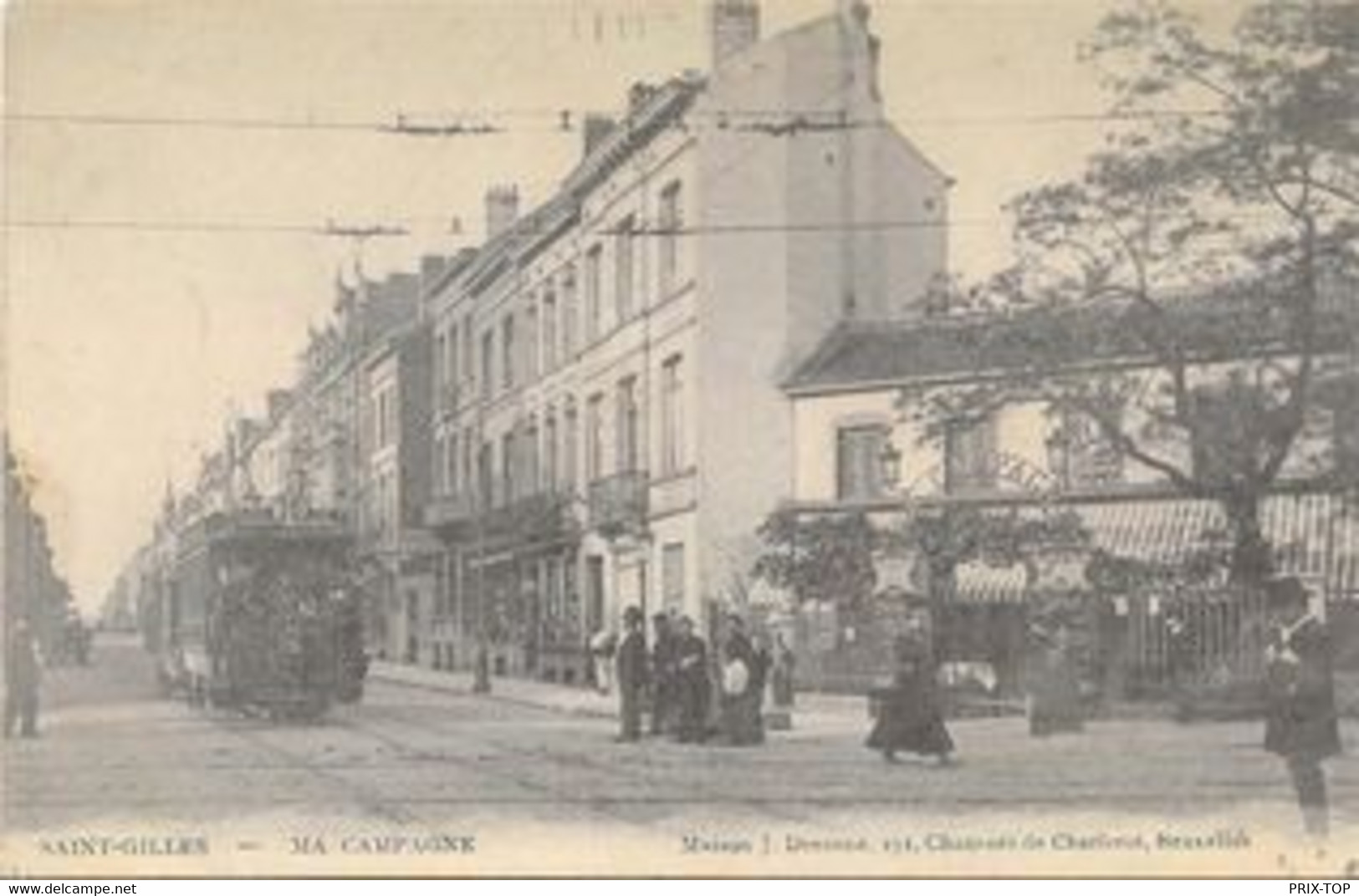 REF4146/ CP-PK St.Gilles - Bruxelles Ma Campagne TRAM Animée - St-Gillis - St-Gilles