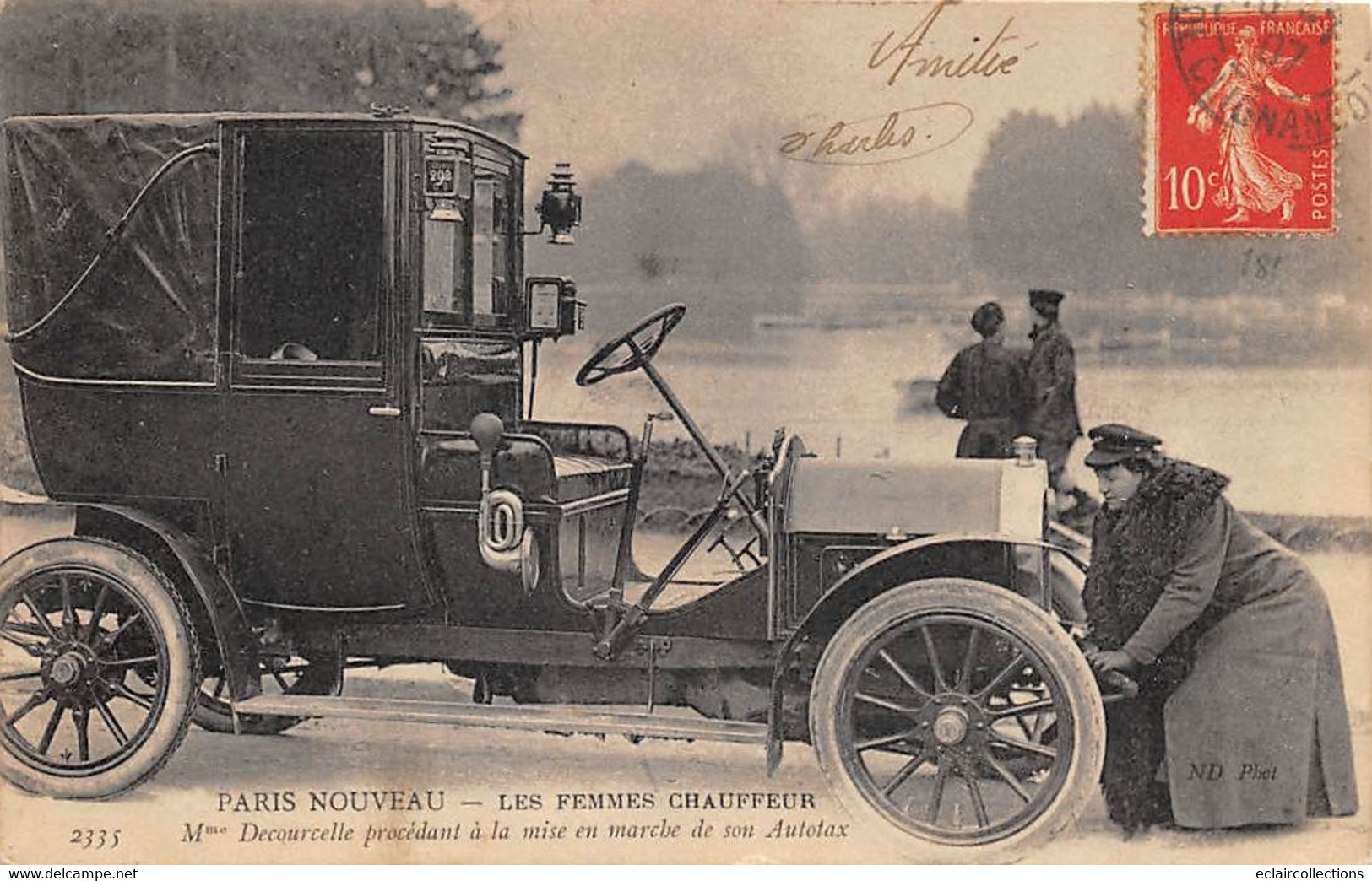 Paris       75        Paris Nouveau  Femmes Chauffeur  Mme Decourcelle . Autotax            (voir Scan) - Loten, Series, Verzamelingen