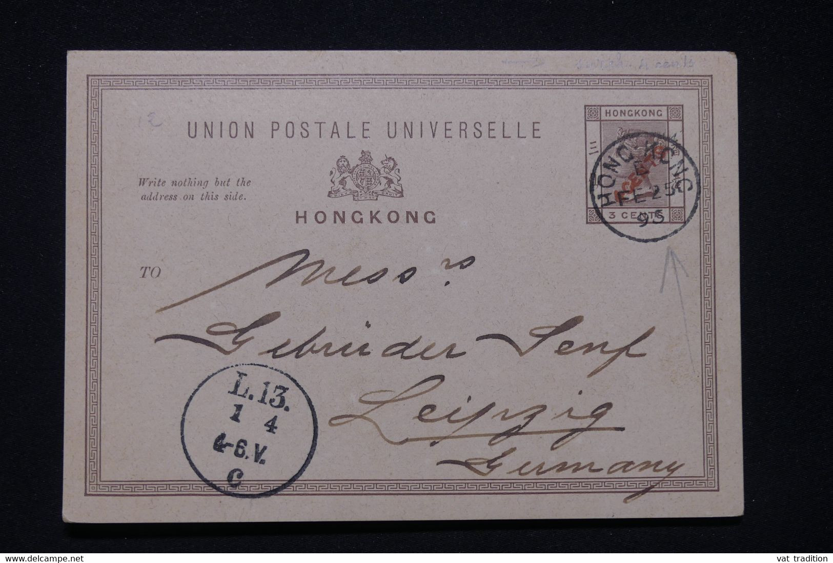 HONG KONG - Entier Postal Pour L 'Allemagne En 1895 - L 96698 - Entiers Postaux