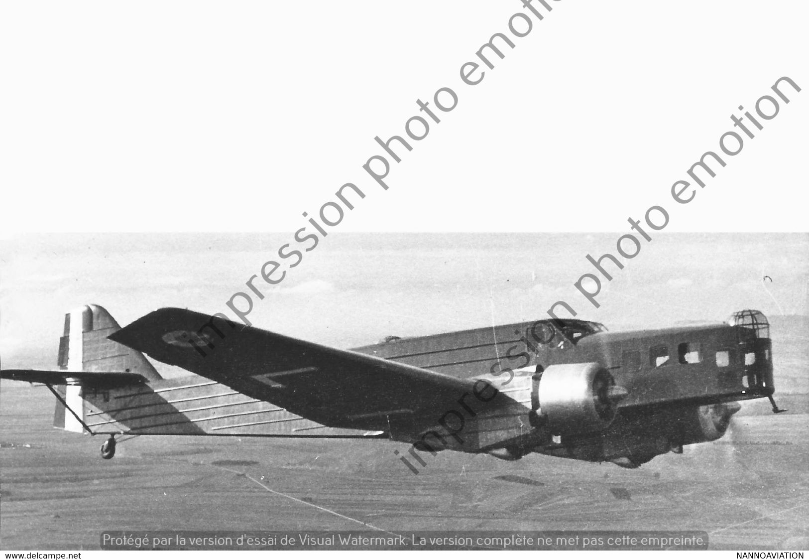 PHOTO RETIRAGE REPRINT AVION    BLOCH 210 - Aviation