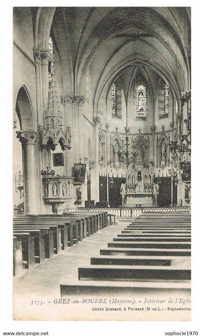 04- 2021 - MAYENNE - 53 - GREZ EN BOUERE - Intérieur Del'église - Crez En Bouere