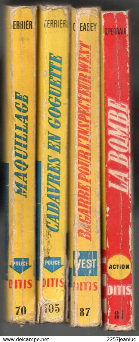 Lot 4 Romans Policiers  Editions La Chouette De 1957 /1958 Divers - Gerard De Villiers