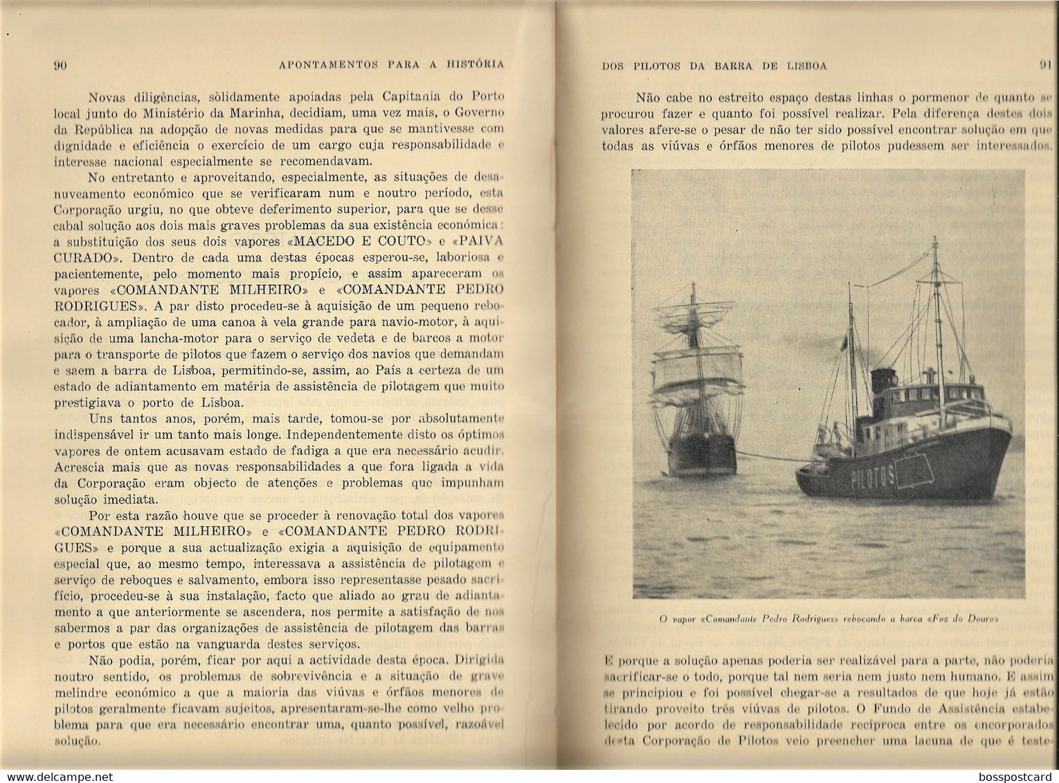 Lisboa - Apontamentos para a História dos Pilotos da Barra de Lisboa, 1957 - Marinha - Barco - Navio - Paquete Portugal