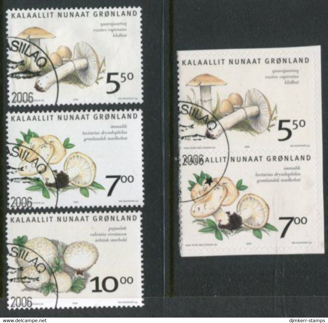 GREENLAND 2006  Edible Fungi II Used.  Michel 464-68 - Used Stamps