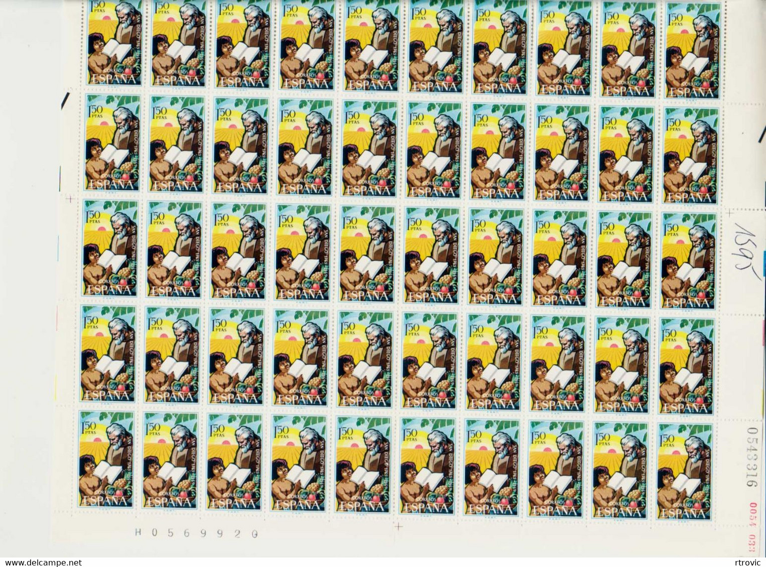 Espagne enorme Stock de timbres MNH des années 1969 à 1982 - Vendu sans le classeur