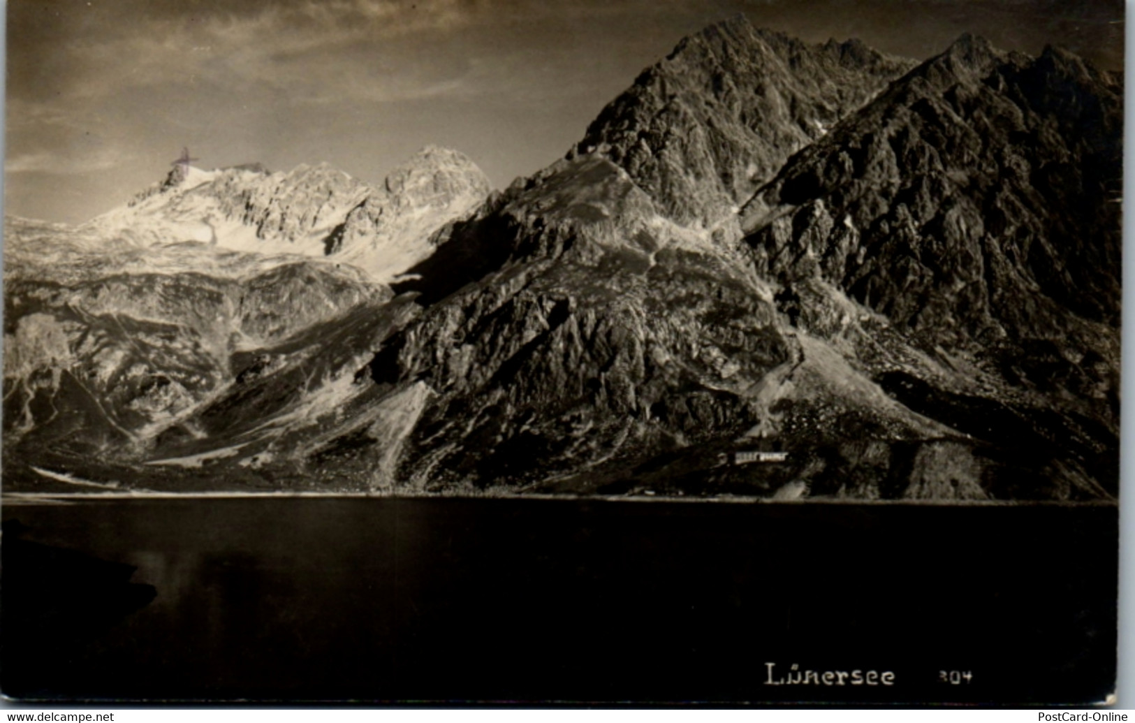 9708 - Vorarlberg - Lünersee , Douglashütte , Panorama - Gelaufen 1925 - Brandertal